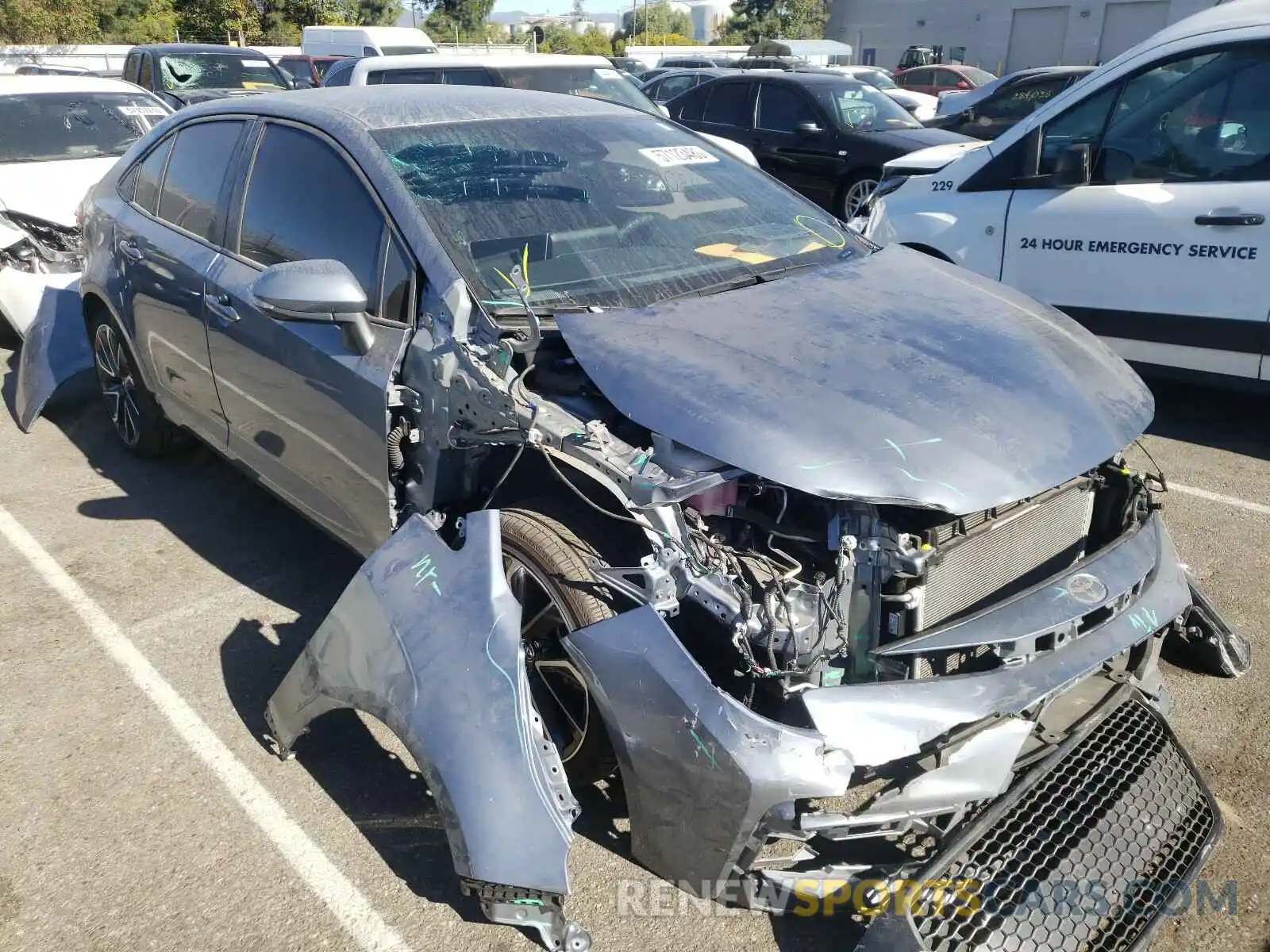 1 Photograph of a damaged car JTDS4RCE8LJ042262 TOYOTA COROLLA 2020