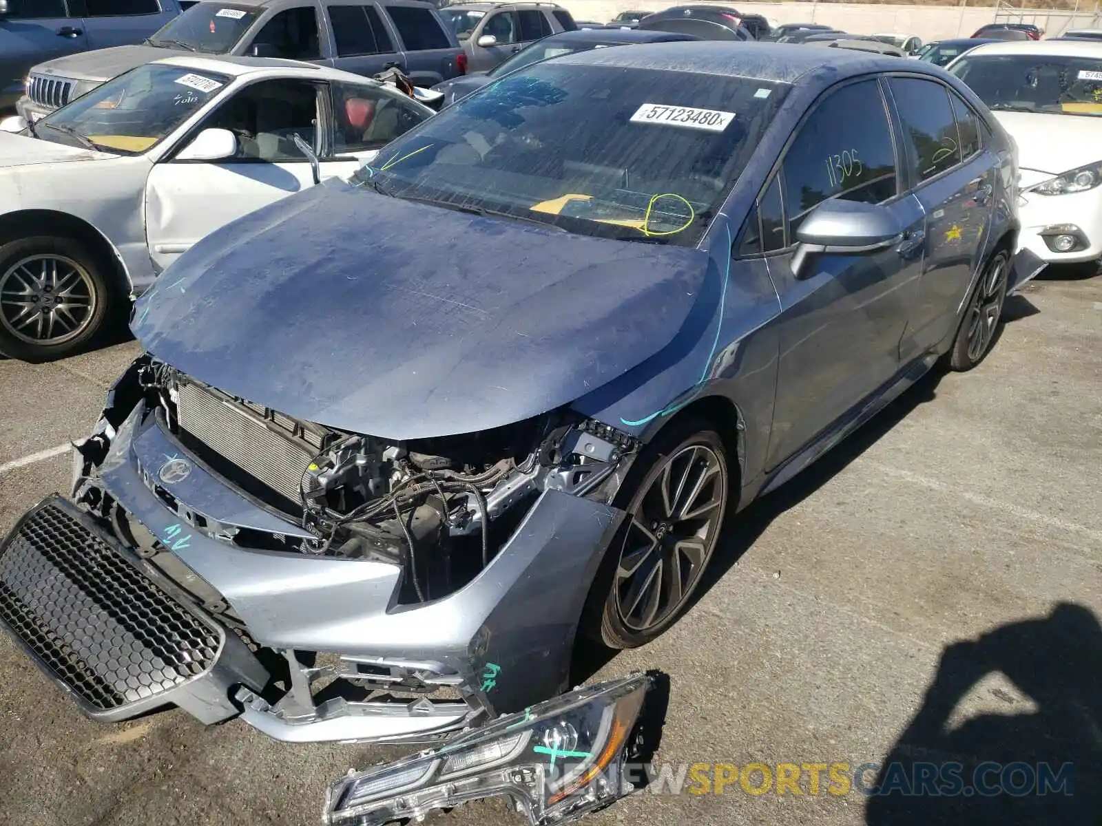 2 Photograph of a damaged car JTDS4RCE8LJ042262 TOYOTA COROLLA 2020