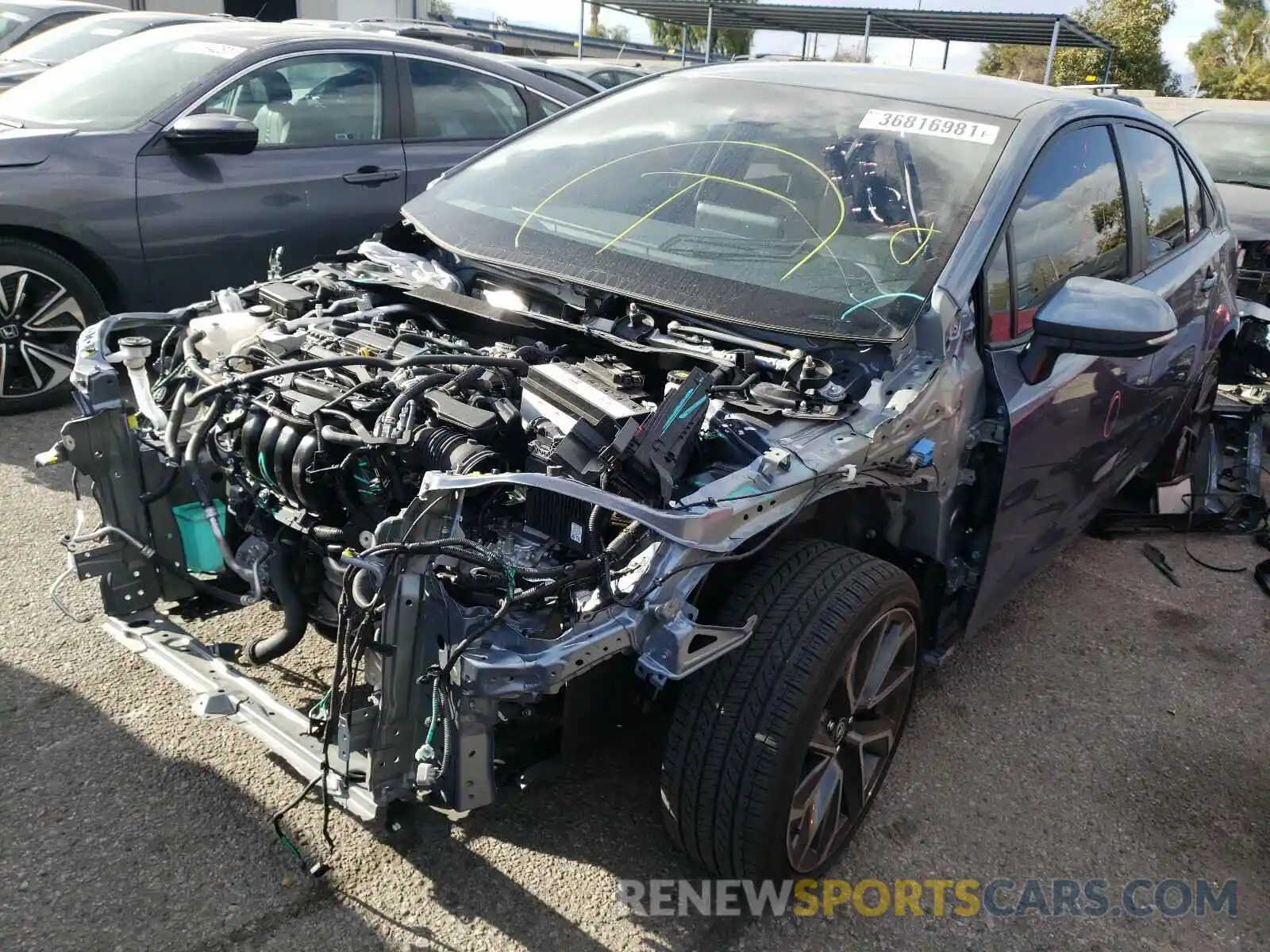 2 Photograph of a damaged car JTDS4RCE8LJ047851 TOYOTA COROLLA 2020