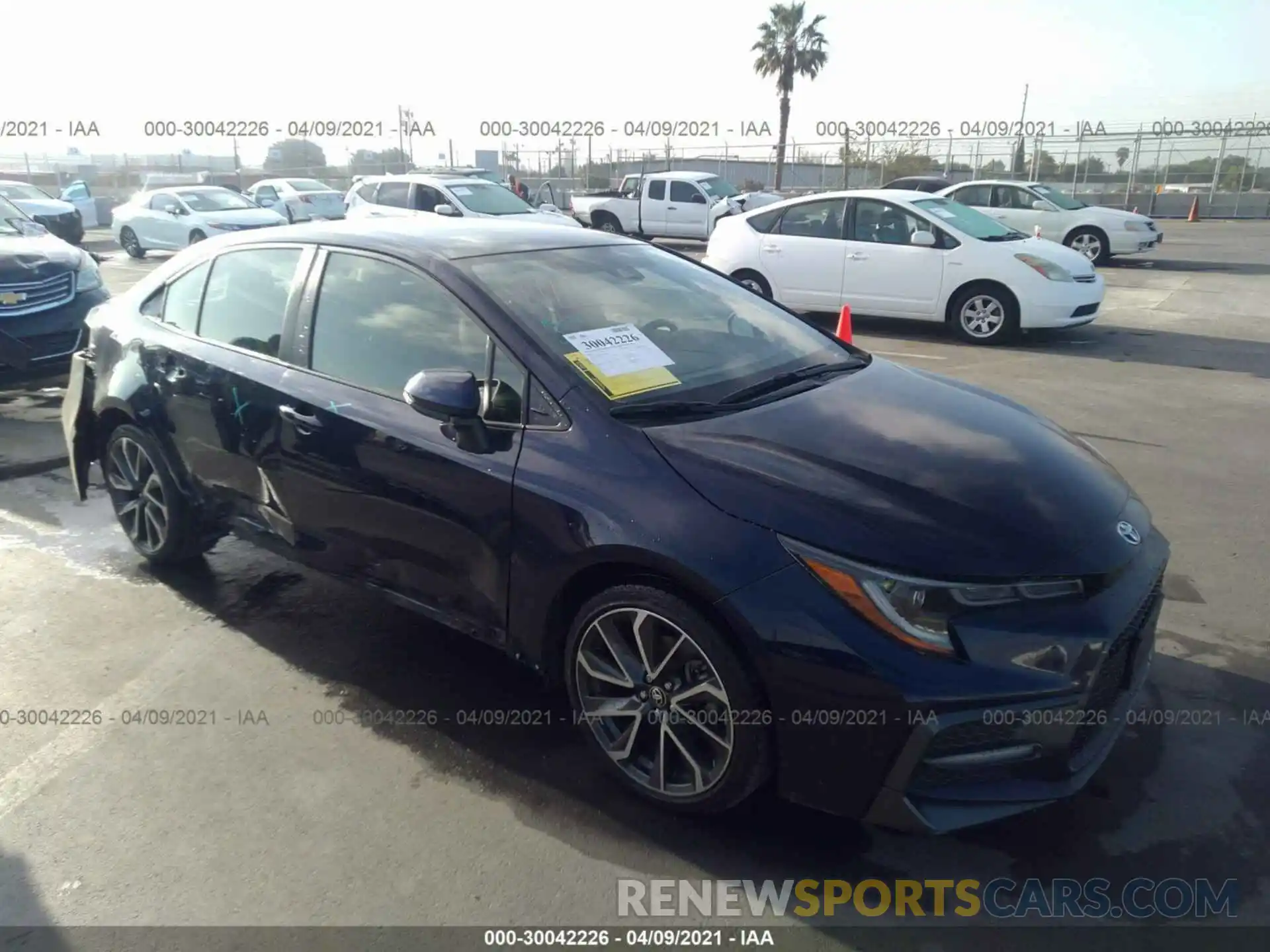 1 Photograph of a damaged car JTDS4RCE9LJ001526 TOYOTA COROLLA 2020