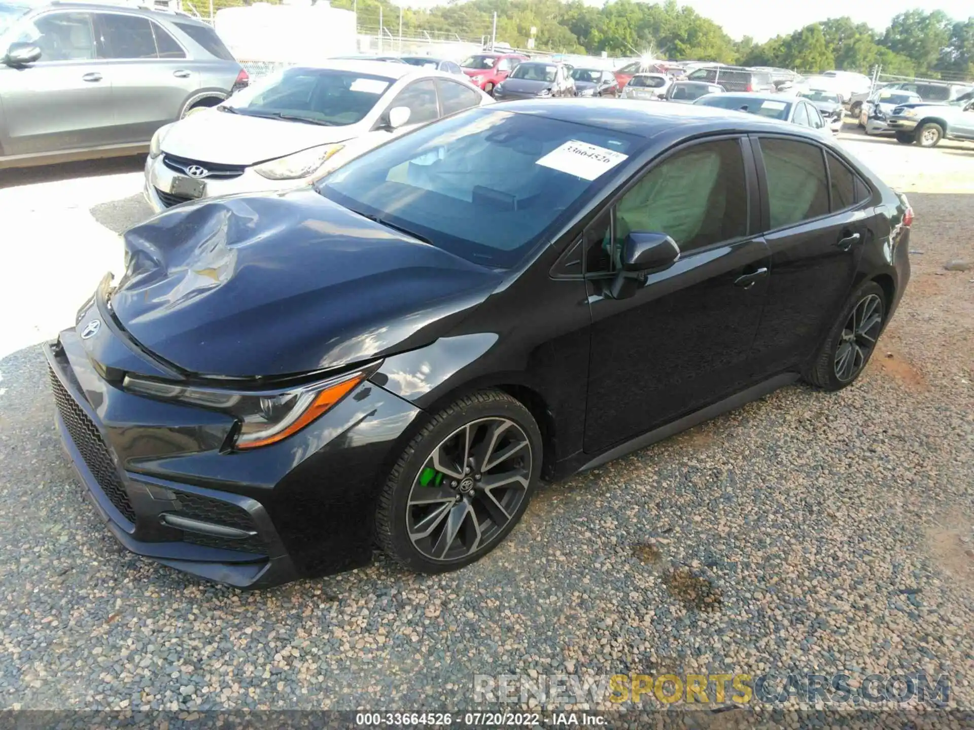 2 Photograph of a damaged car JTDS4RCE9LJ002398 TOYOTA COROLLA 2020