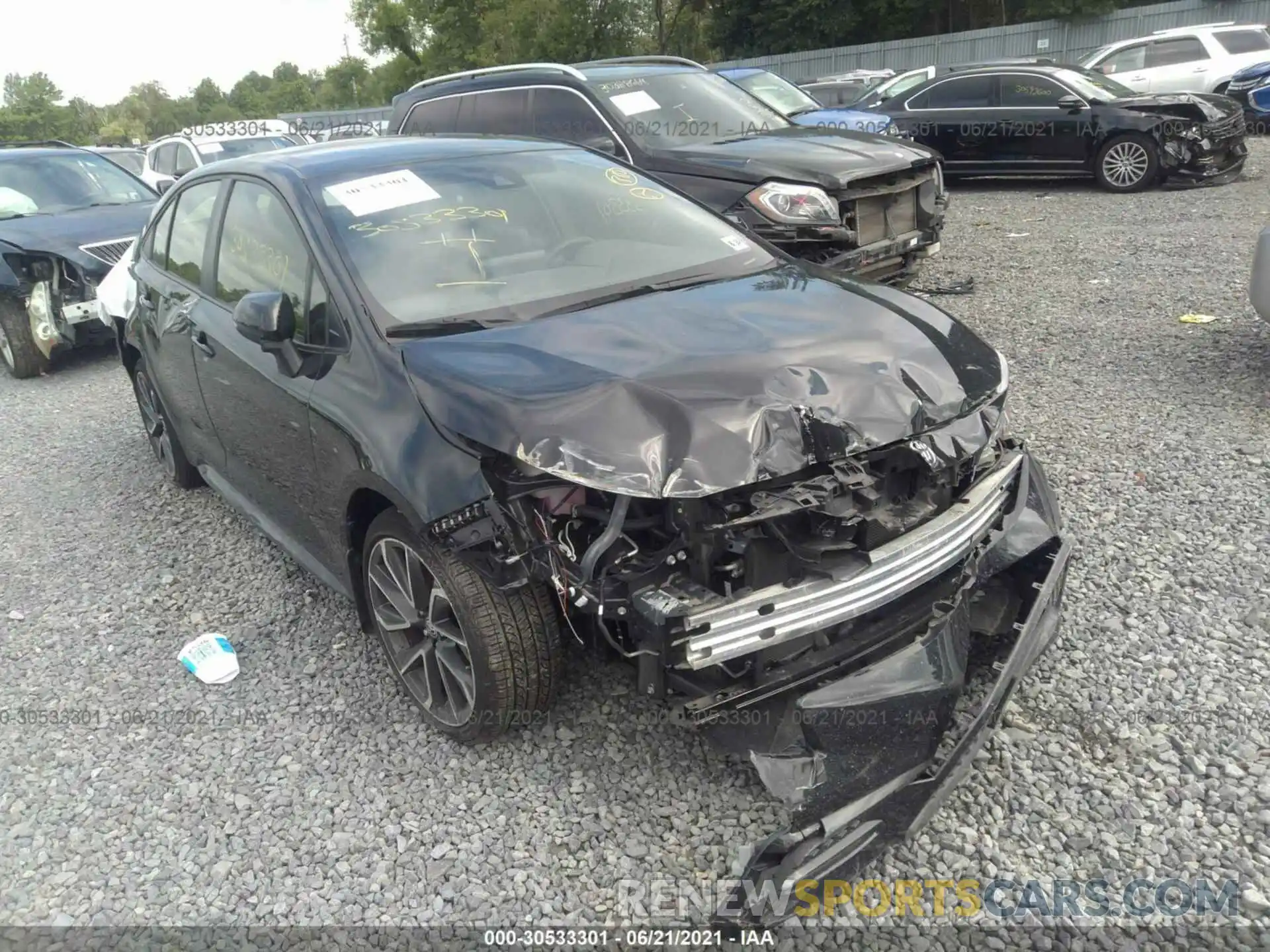 1 Photograph of a damaged car JTDS4RCE9LJ003096 TOYOTA COROLLA 2020