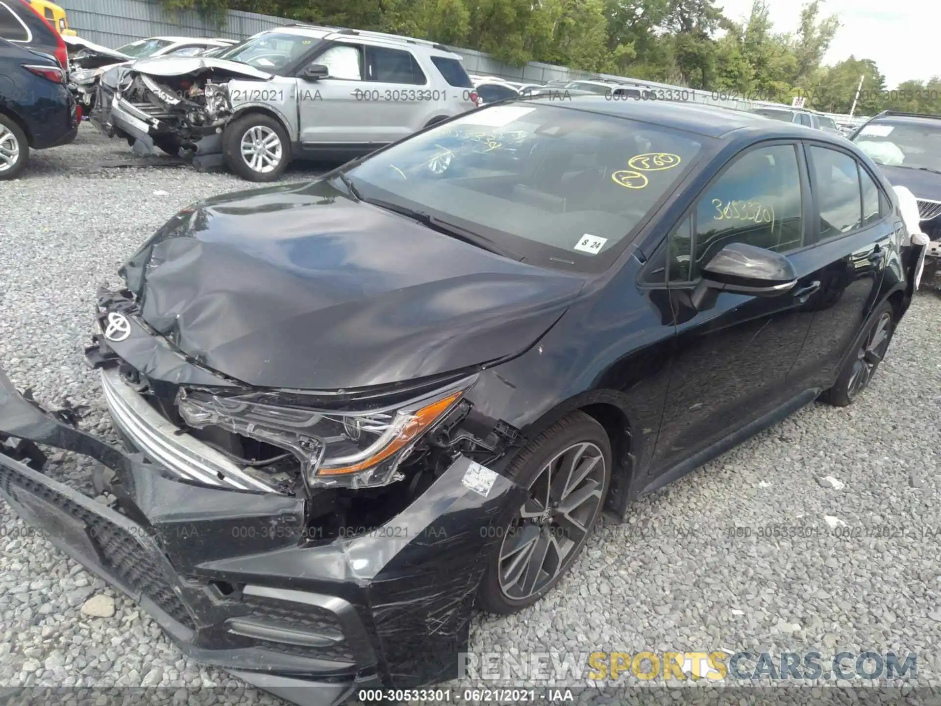 2 Photograph of a damaged car JTDS4RCE9LJ003096 TOYOTA COROLLA 2020