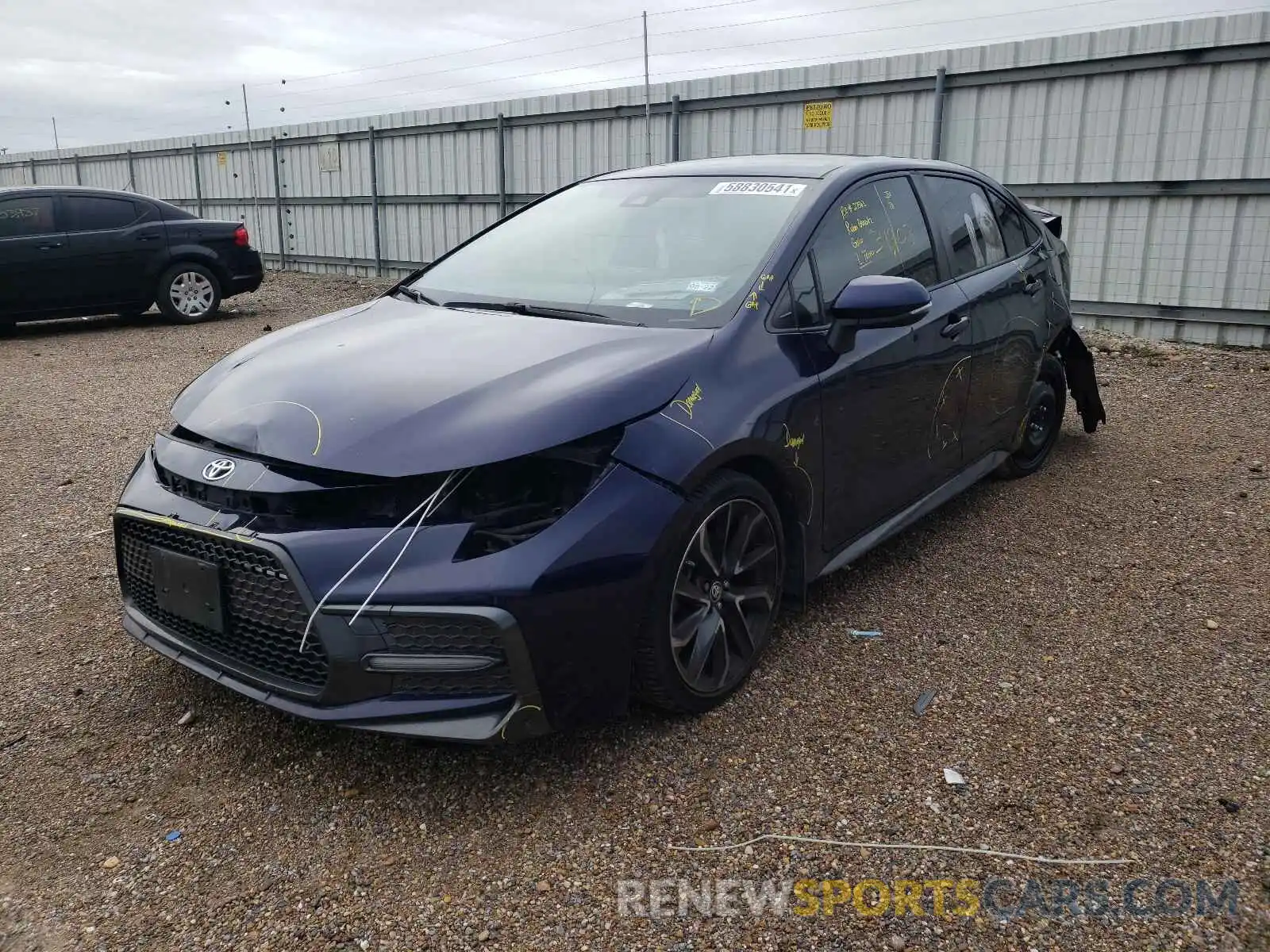 2 Photograph of a damaged car JTDS4RCE9LJ007701 TOYOTA COROLLA 2020