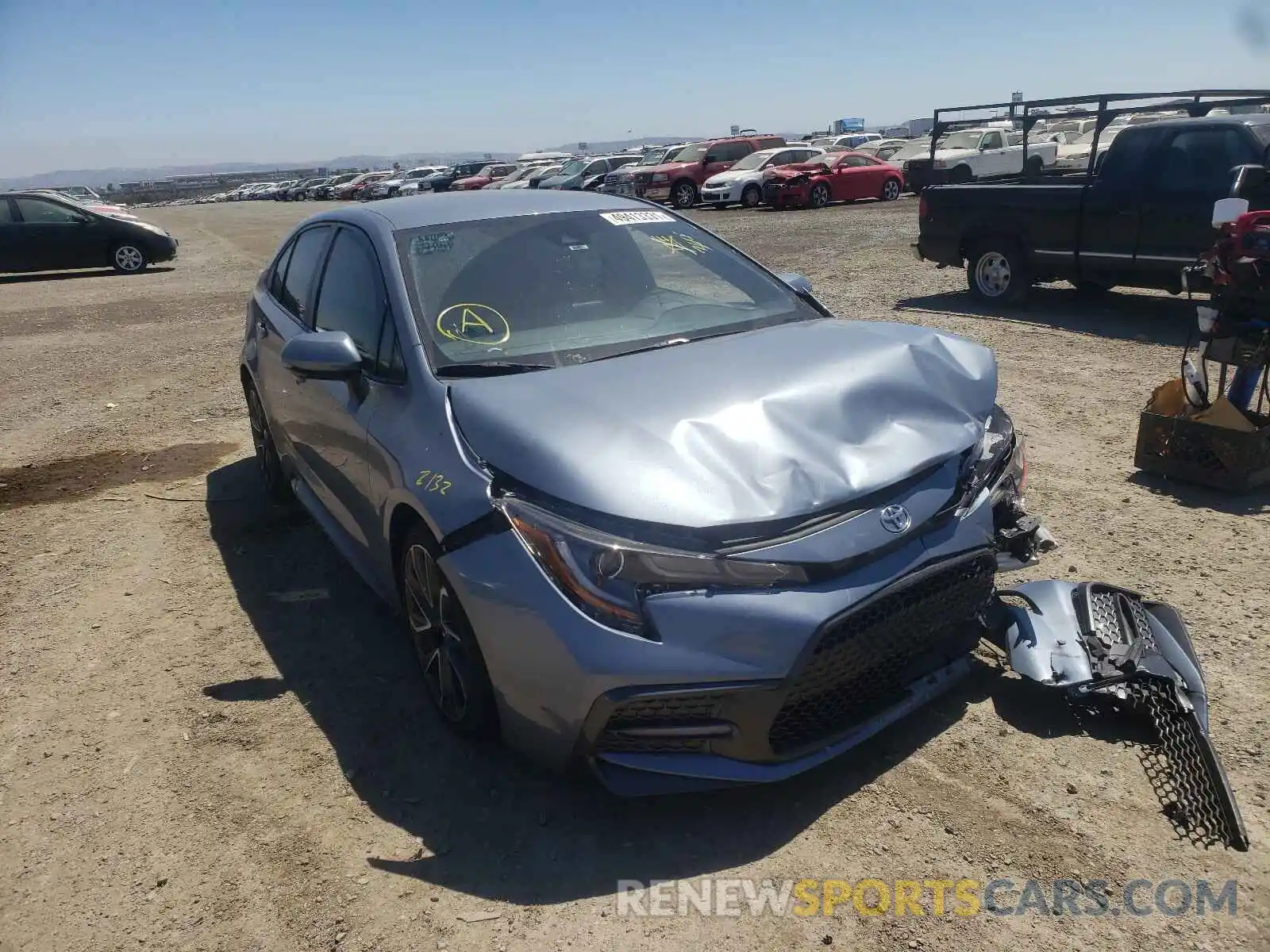 1 Photograph of a damaged car JTDS4RCE9LJ007780 TOYOTA COROLLA 2020