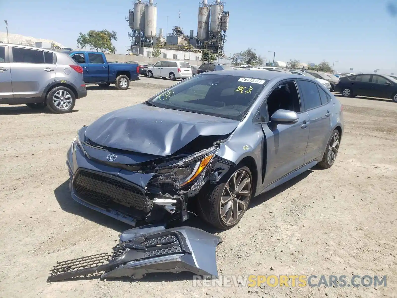 2 Photograph of a damaged car JTDS4RCE9LJ007780 TOYOTA COROLLA 2020