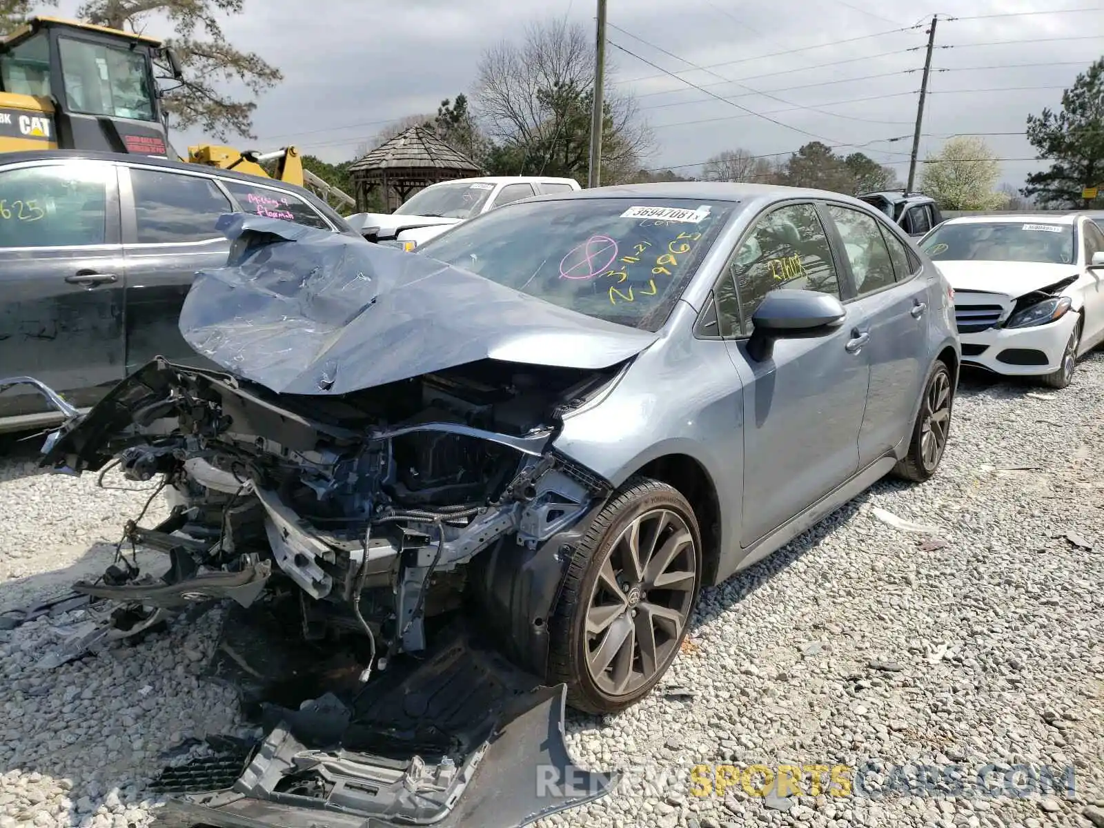 2 Photograph of a damaged car JTDS4RCE9LJ009965 TOYOTA COROLLA 2020