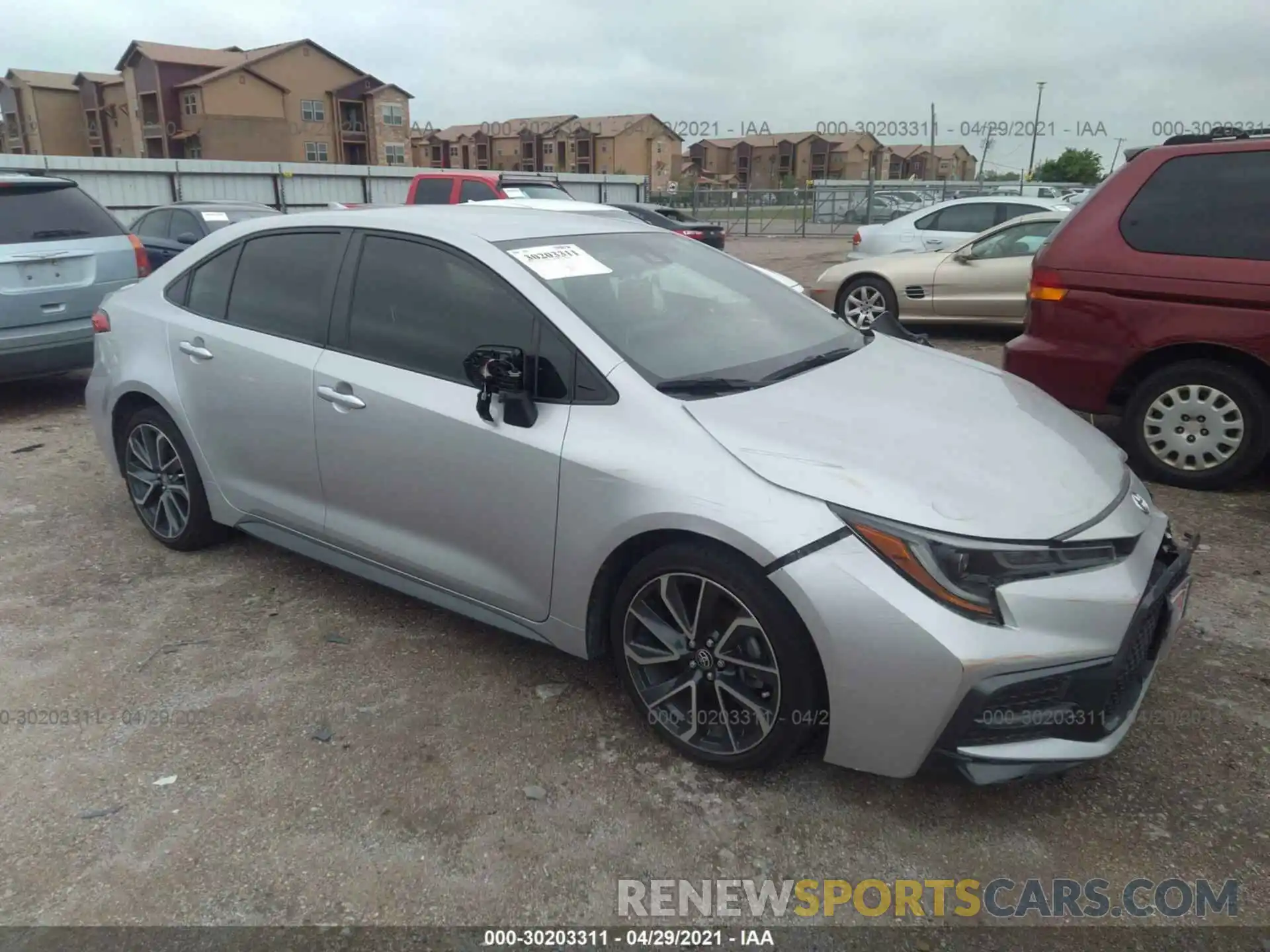 1 Photograph of a damaged car JTDS4RCE9LJ012073 TOYOTA COROLLA 2020