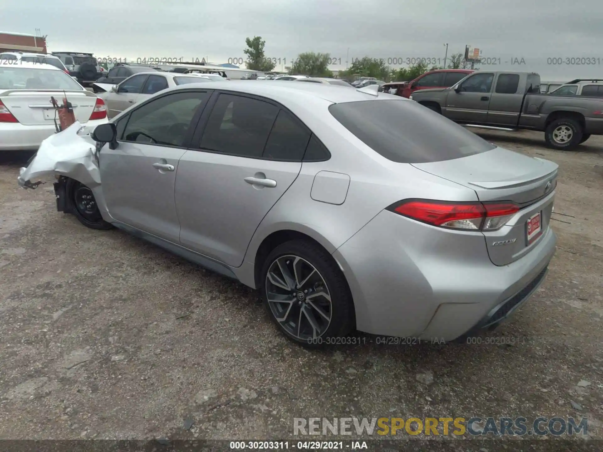 3 Photograph of a damaged car JTDS4RCE9LJ012073 TOYOTA COROLLA 2020