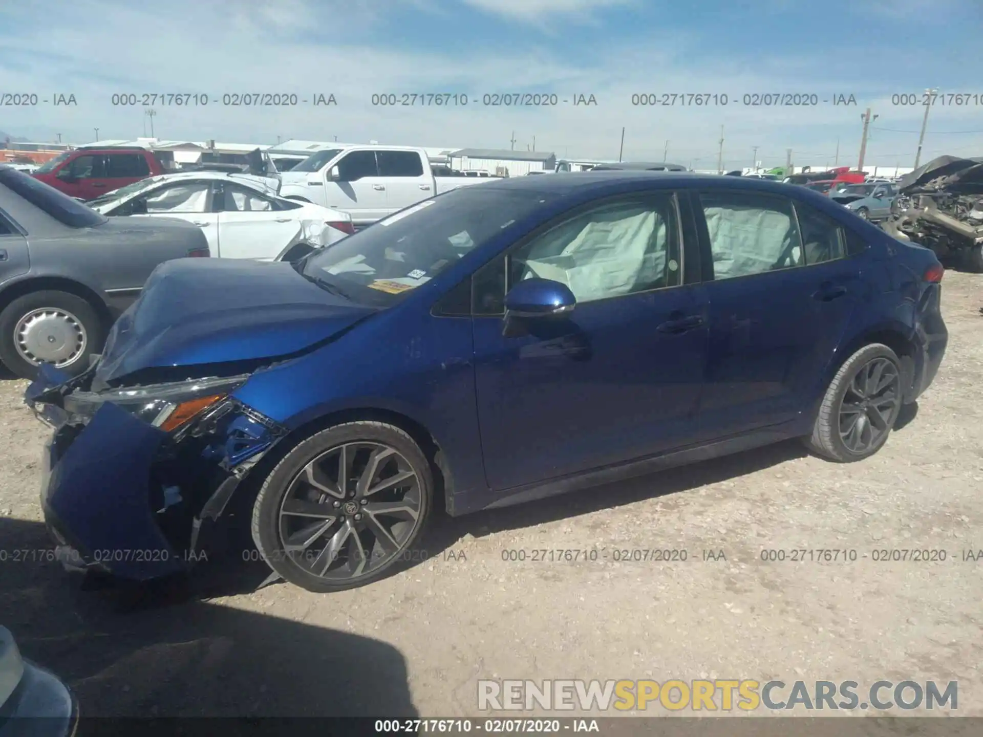 2 Photograph of a damaged car JTDS4RCE9LJ012736 TOYOTA COROLLA 2020