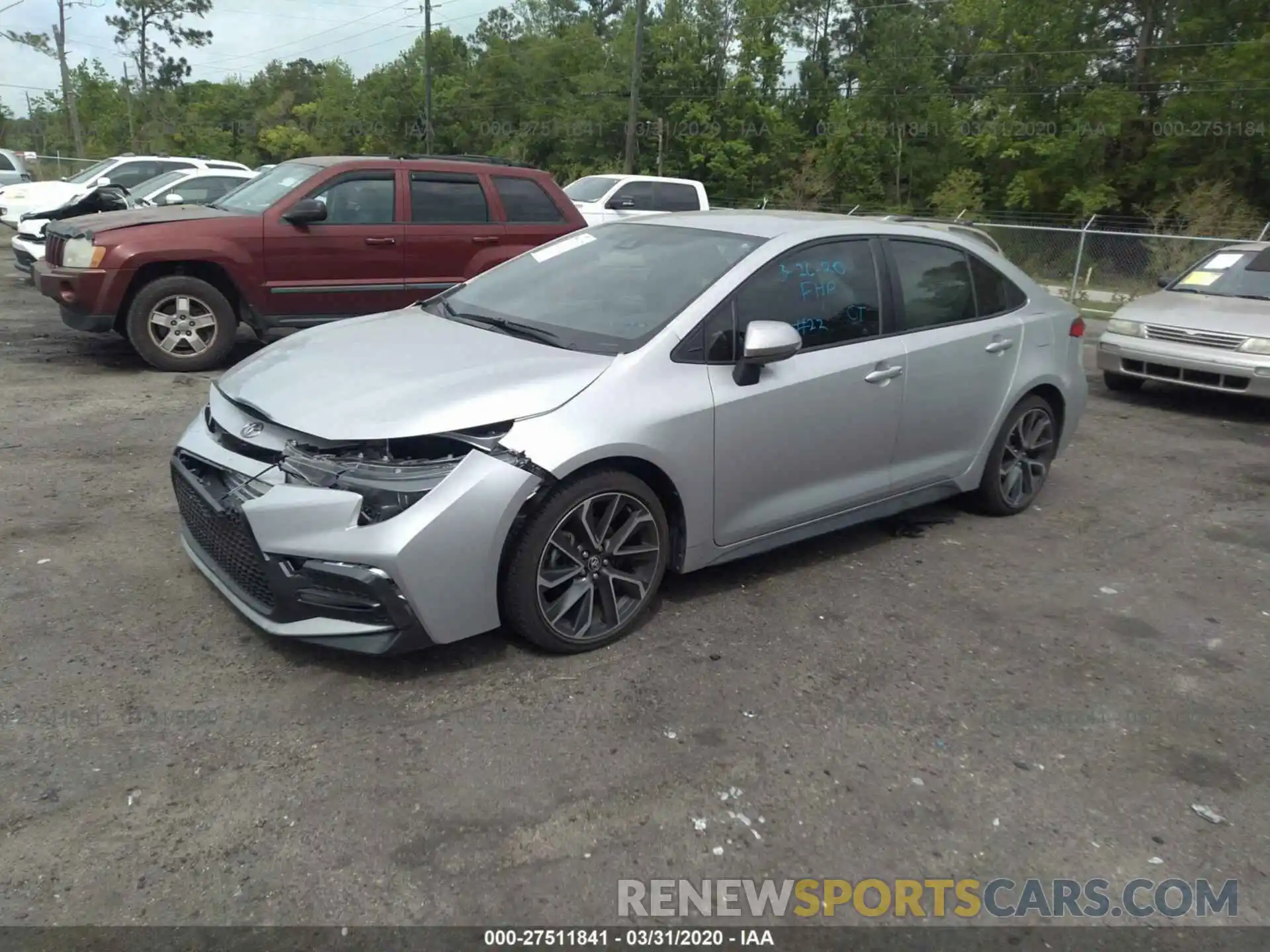 2 Photograph of a damaged car JTDS4RCE9LJ013921 TOYOTA COROLLA 2020