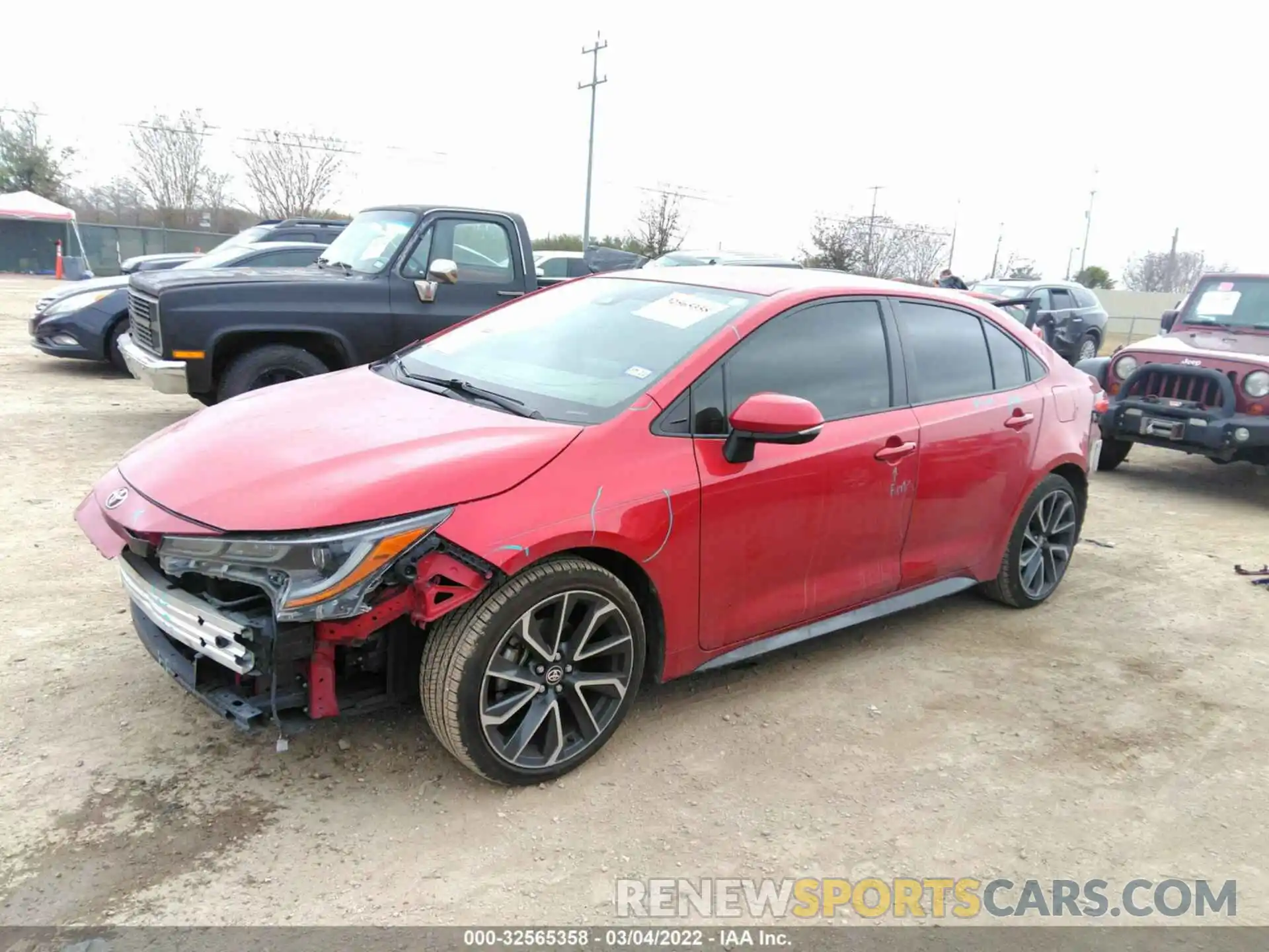 2 Photograph of a damaged car JTDS4RCE9LJ014647 TOYOTA COROLLA 2020