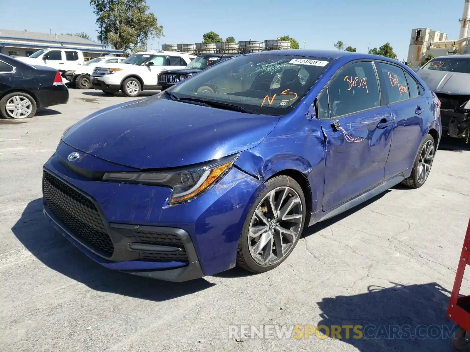 2 Photograph of a damaged car JTDS4RCE9LJ014924 TOYOTA COROLLA 2020