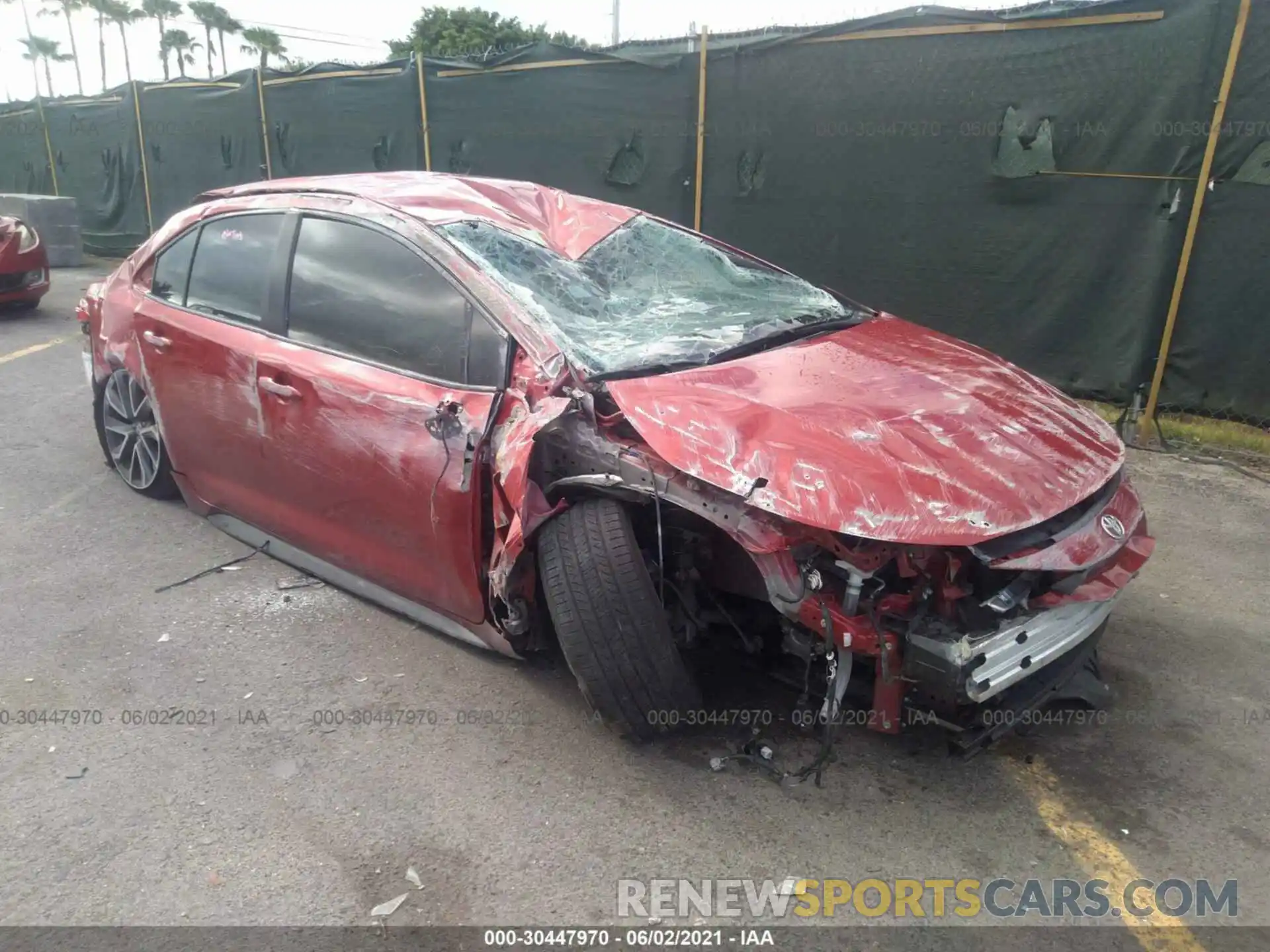 1 Photograph of a damaged car JTDS4RCE9LJ015670 TOYOTA COROLLA 2020