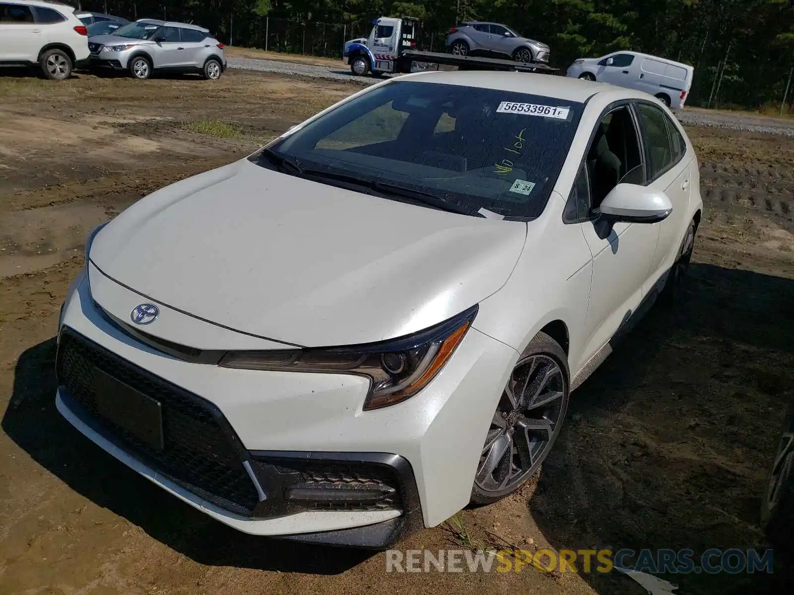 2 Photograph of a damaged car JTDS4RCE9LJ016365 TOYOTA COROLLA 2020