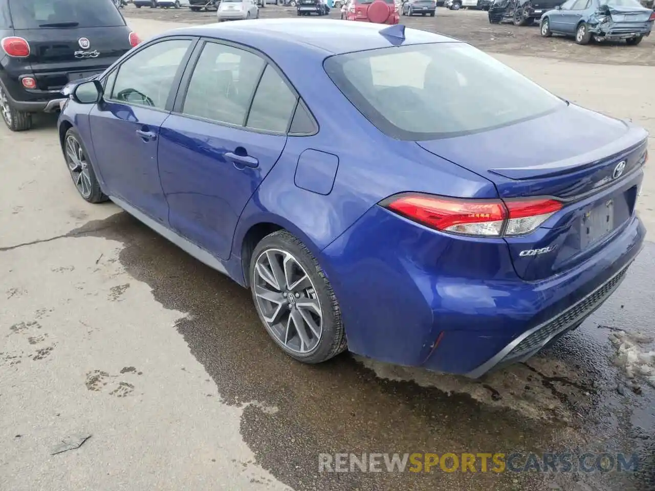 3 Photograph of a damaged car JTDS4RCE9LJ018374 TOYOTA COROLLA 2020