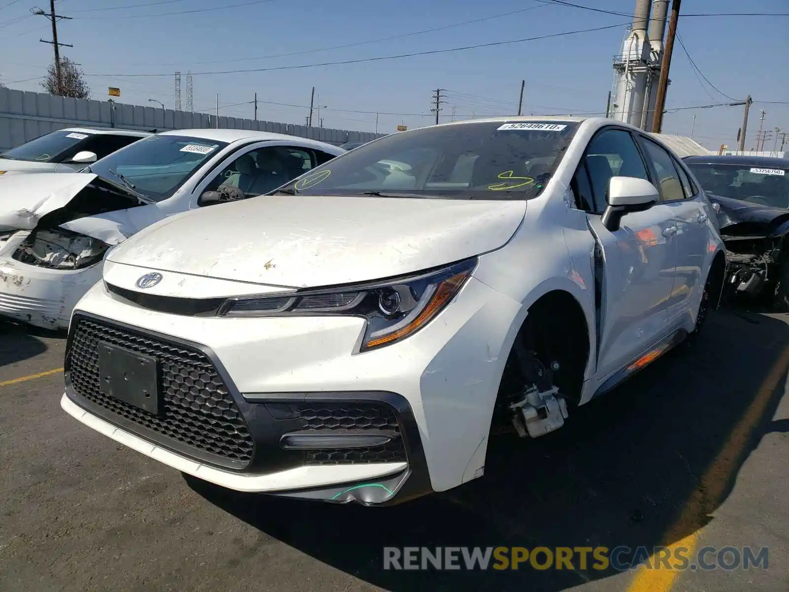 2 Photograph of a damaged car JTDS4RCE9LJ018939 TOYOTA COROLLA 2020