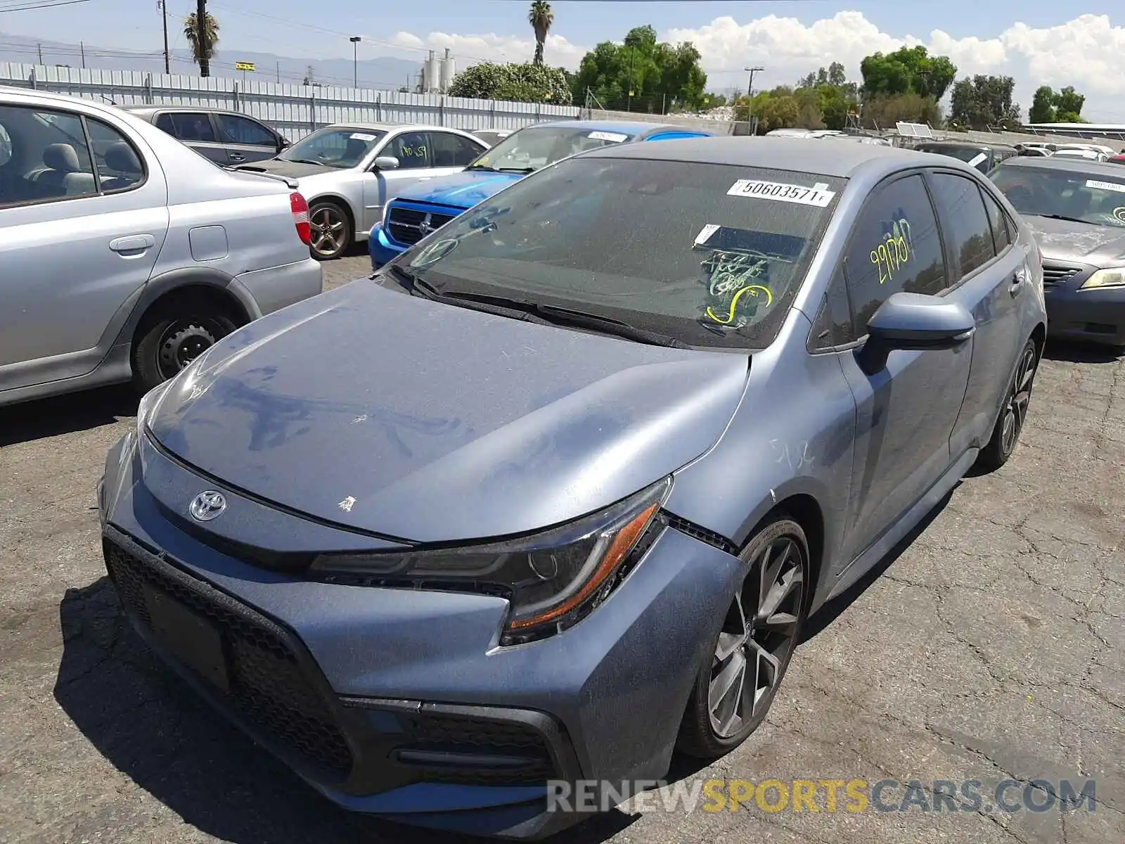 2 Photograph of a damaged car JTDS4RCE9LJ019198 TOYOTA COROLLA 2020