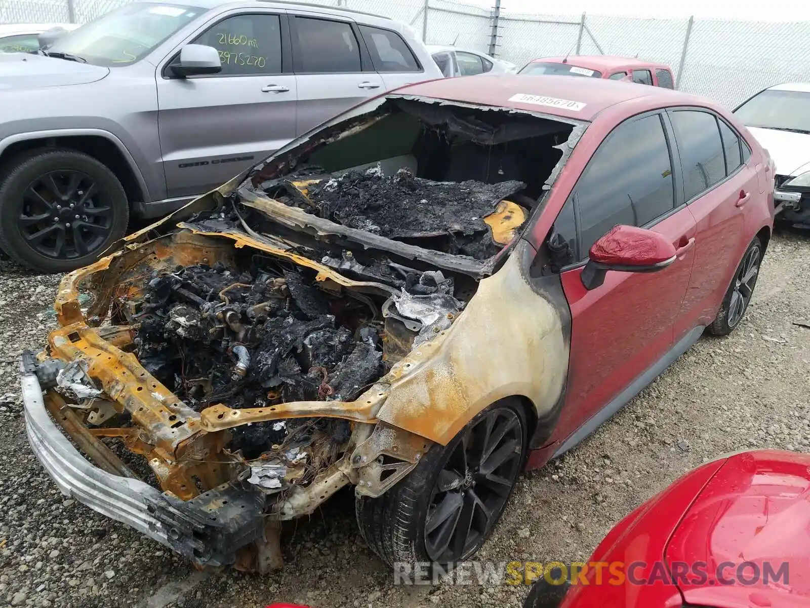 2 Photograph of a damaged car JTDS4RCE9LJ019475 TOYOTA COROLLA 2020