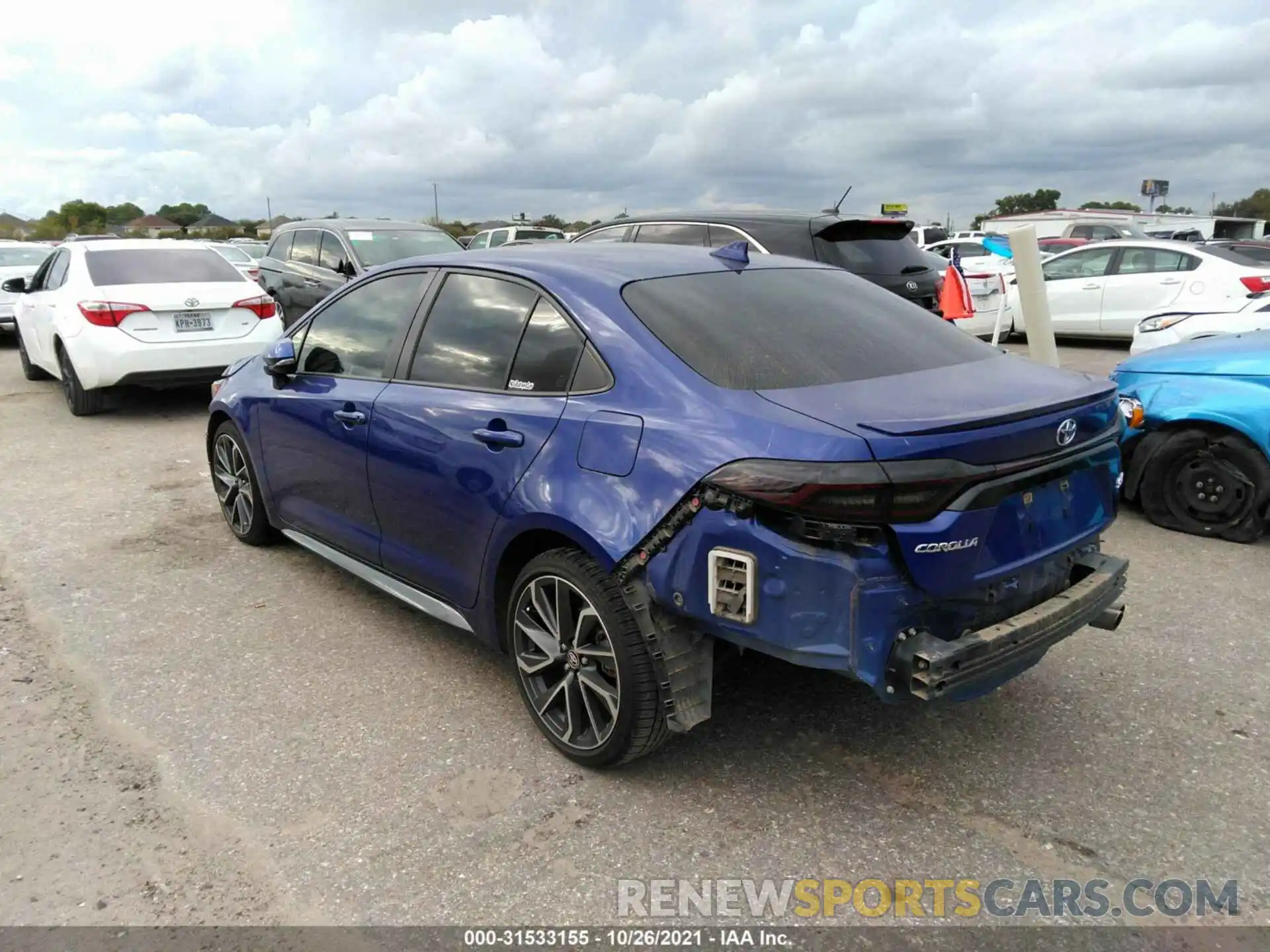 3 Photograph of a damaged car JTDS4RCE9LJ019797 TOYOTA COROLLA 2020