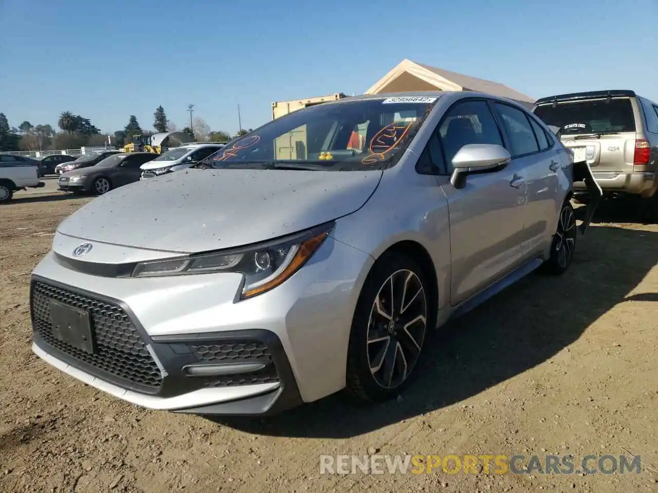 2 Photograph of a damaged car JTDS4RCE9LJ025051 TOYOTA COROLLA 2020