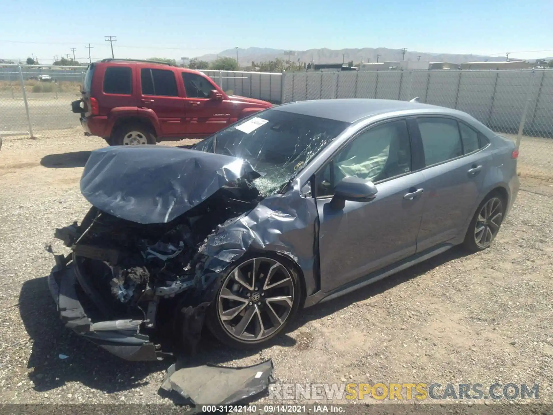 2 Photograph of a damaged car JTDS4RCE9LJ025759 TOYOTA COROLLA 2020