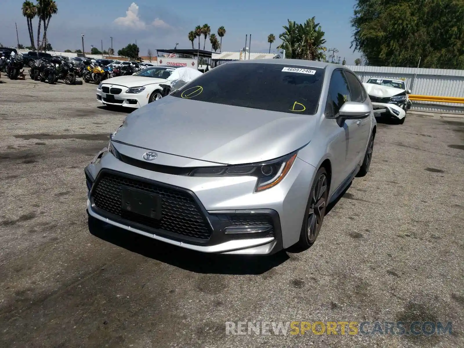 2 Photograph of a damaged car JTDS4RCE9LJ028094 TOYOTA COROLLA 2020