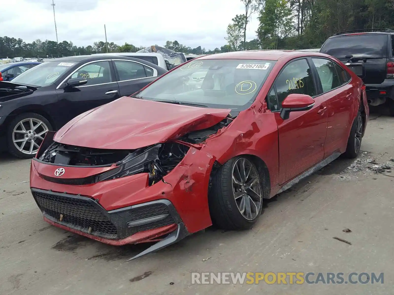 2 Photograph of a damaged car JTDS4RCE9LJ028810 TOYOTA COROLLA 2020