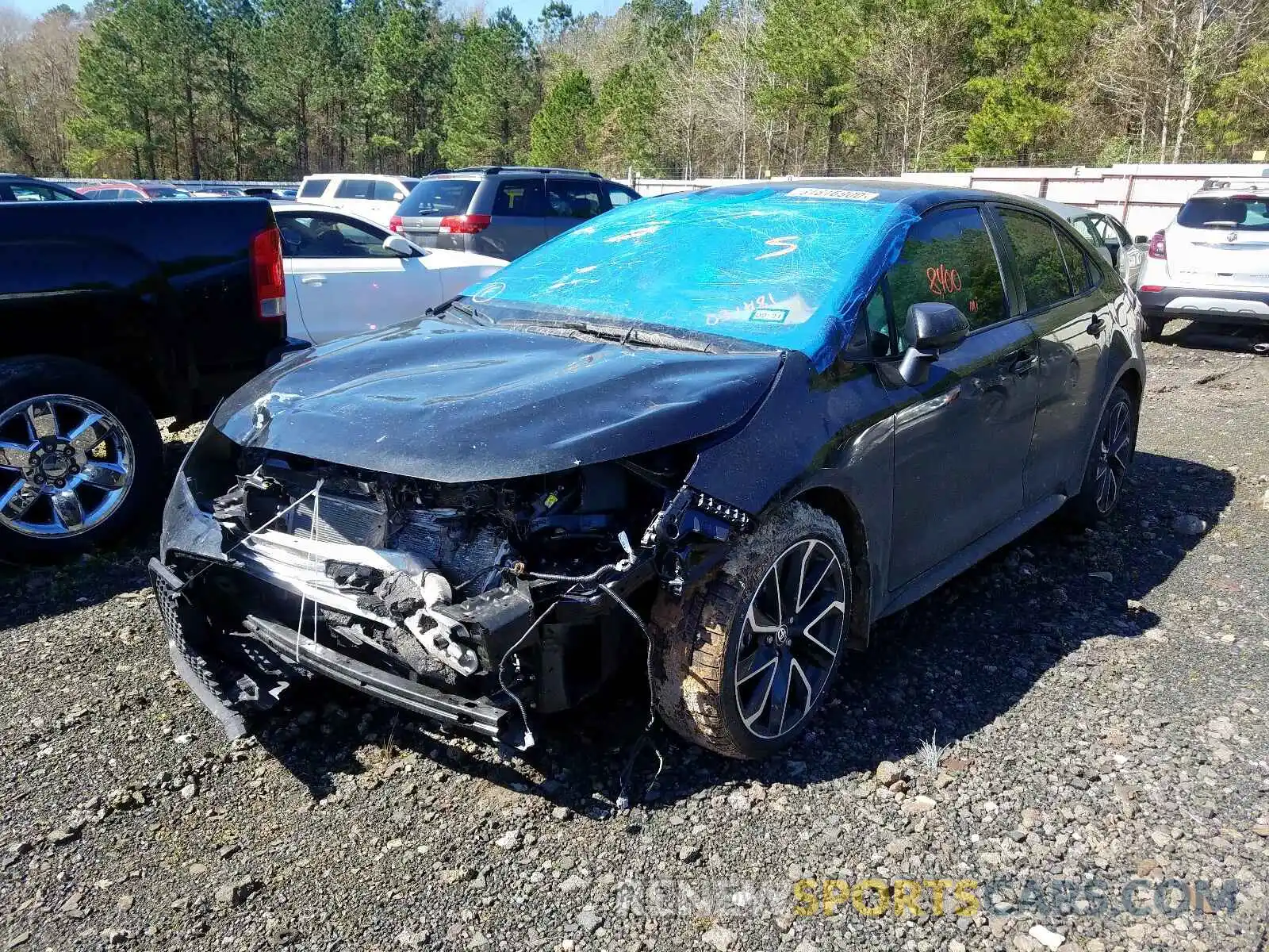 2 Photograph of a damaged car JTDS4RCE9LJ031481 TOYOTA COROLLA 2020