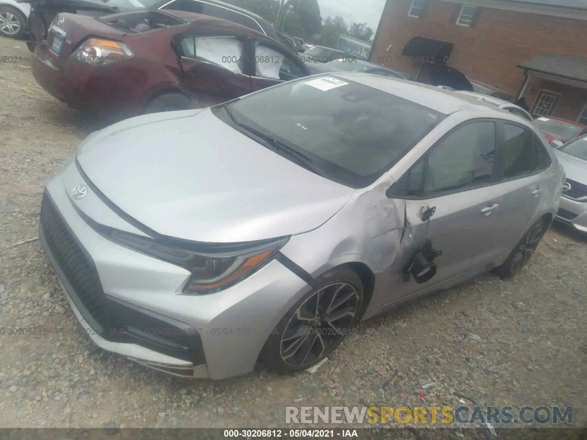 2 Photograph of a damaged car JTDS4RCE9LJ033747 TOYOTA COROLLA 2020