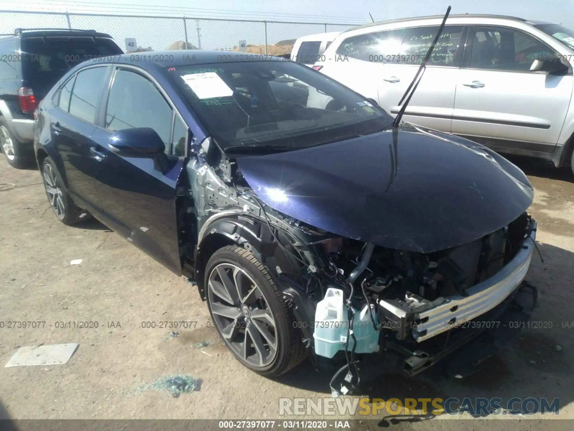 1 Photograph of a damaged car JTDS4RCE9LJ036566 TOYOTA COROLLA 2020