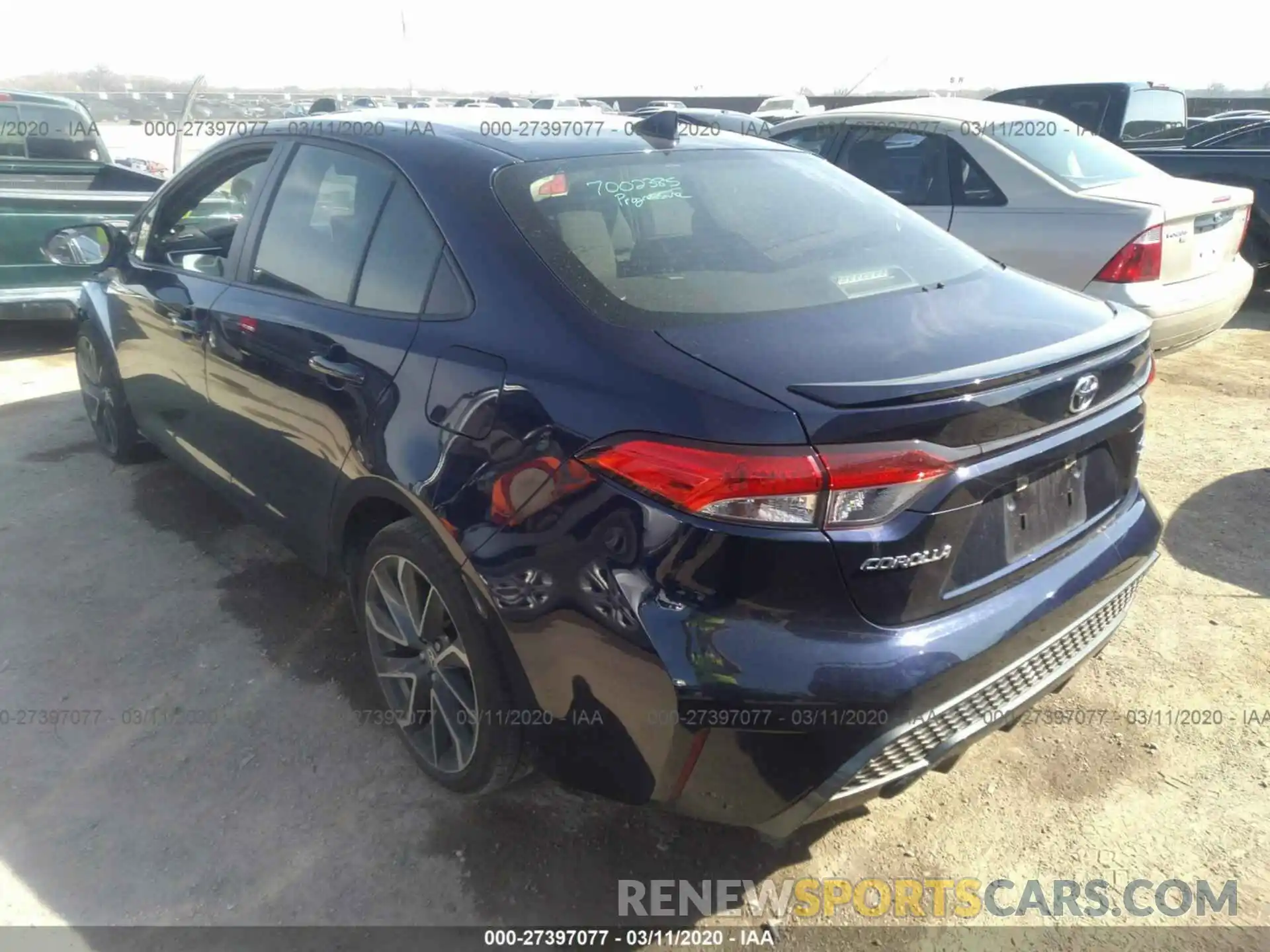 3 Photograph of a damaged car JTDS4RCE9LJ036566 TOYOTA COROLLA 2020