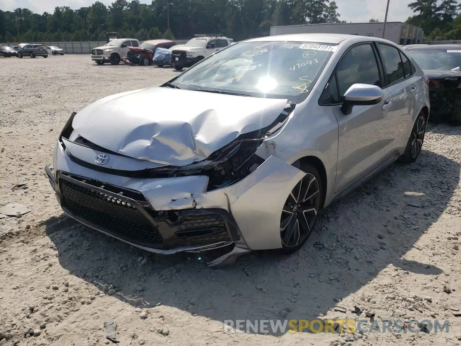 2 Photograph of a damaged car JTDS4RCE9LJ041041 TOYOTA COROLLA 2020