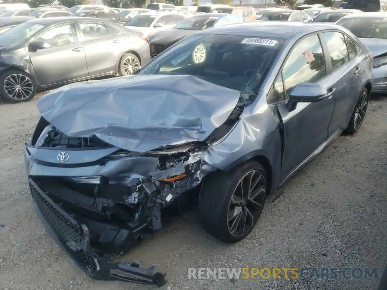 2 Photograph of a damaged car JTDS4RCE9LJ047549 TOYOTA COROLLA 2020