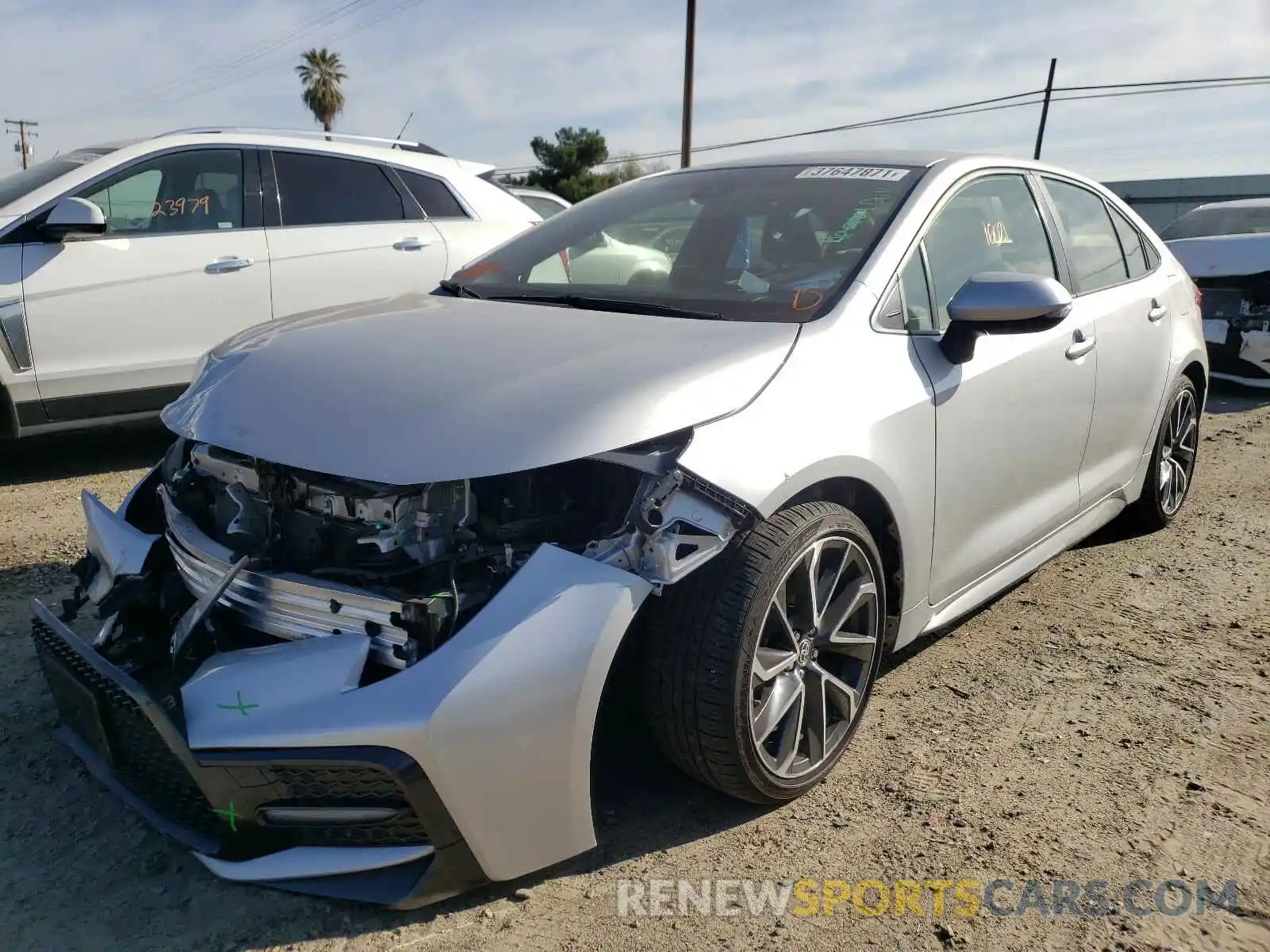 2 Photograph of a damaged car JTDS4RCE9LJ047664 TOYOTA COROLLA 2020