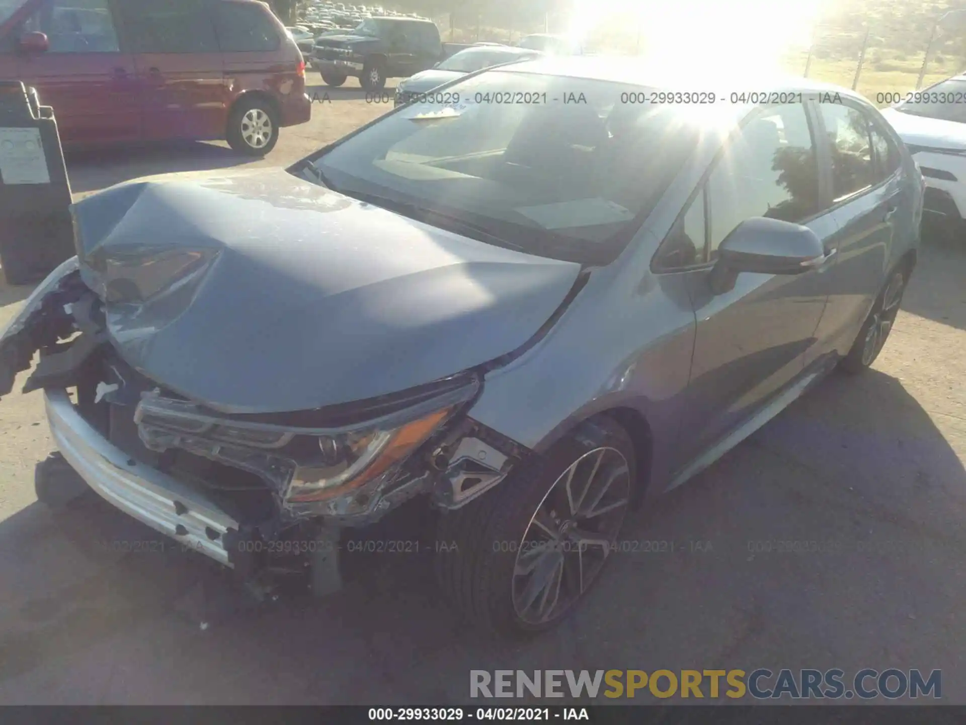 2 Photograph of a damaged car JTDS4RCE9LJ047972 TOYOTA COROLLA 2020