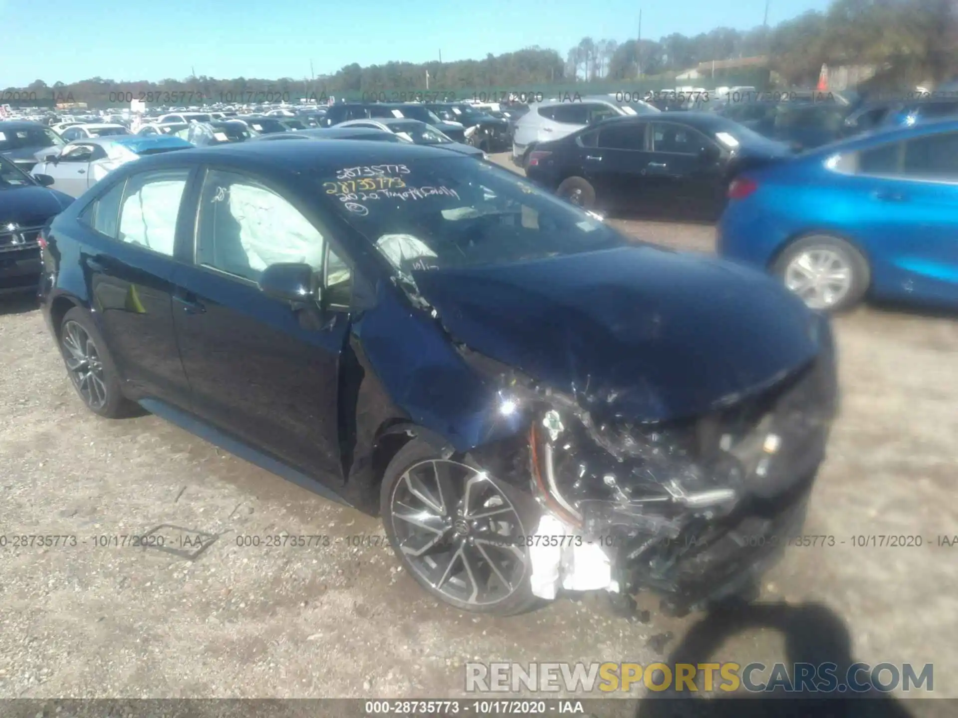 1 Photograph of a damaged car JTDS4RCE9LJ050094 TOYOTA COROLLA 2020