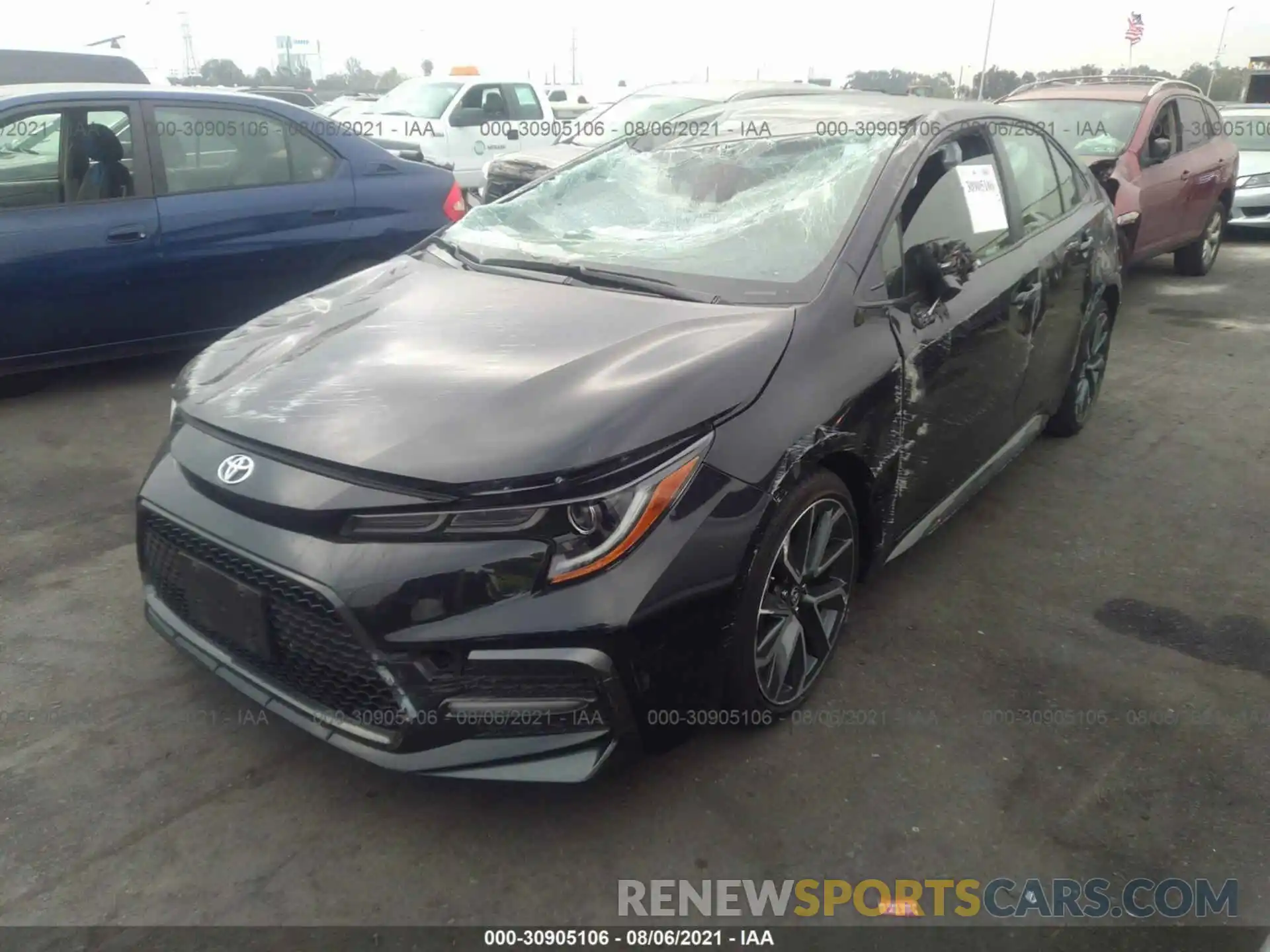 2 Photograph of a damaged car JTDS4RCE9LJ050600 TOYOTA COROLLA 2020