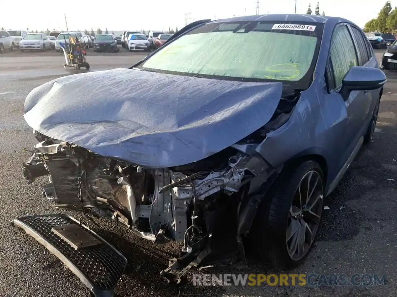 2 Photograph of a damaged car JTDS4RCEXLJ003737 TOYOTA COROLLA 2020