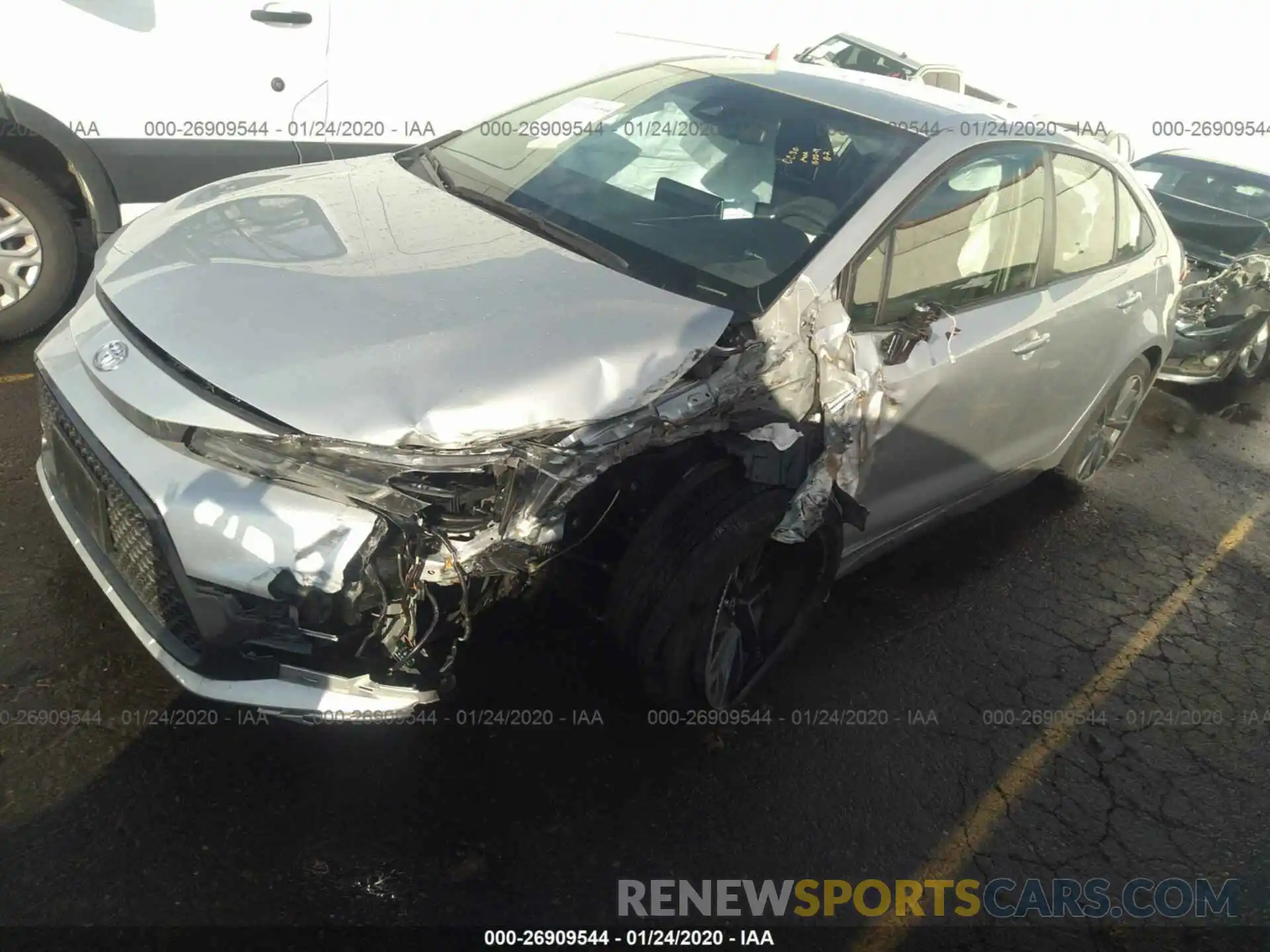 2 Photograph of a damaged car JTDS4RCEXLJ008257 TOYOTA COROLLA 2020