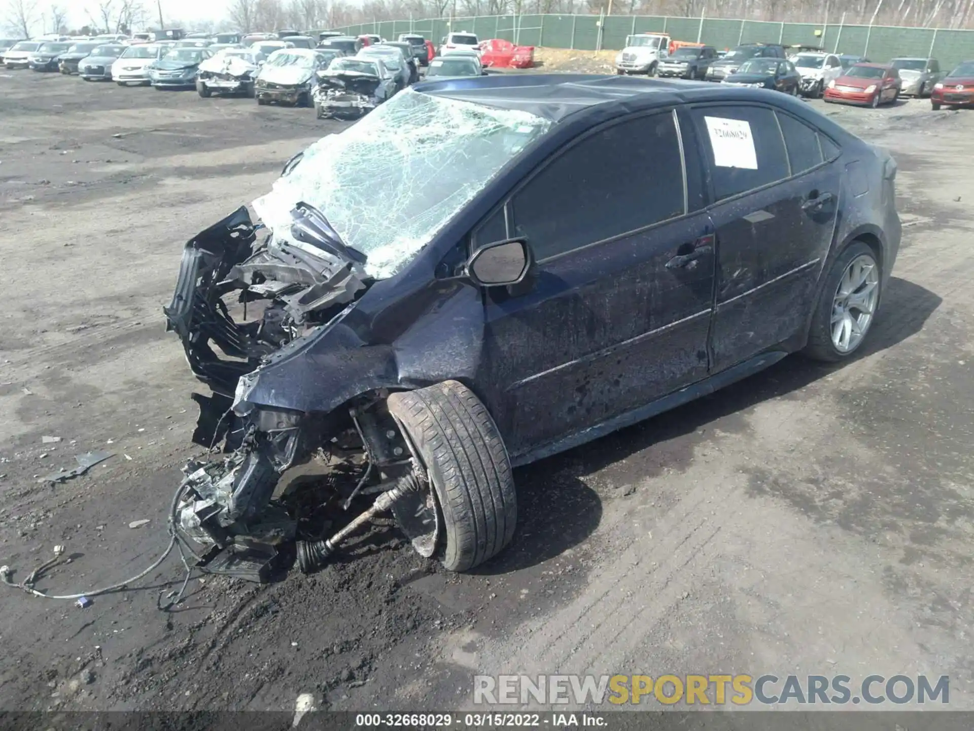 2 Photograph of a damaged car JTDS4RCEXLJ009814 TOYOTA COROLLA 2020