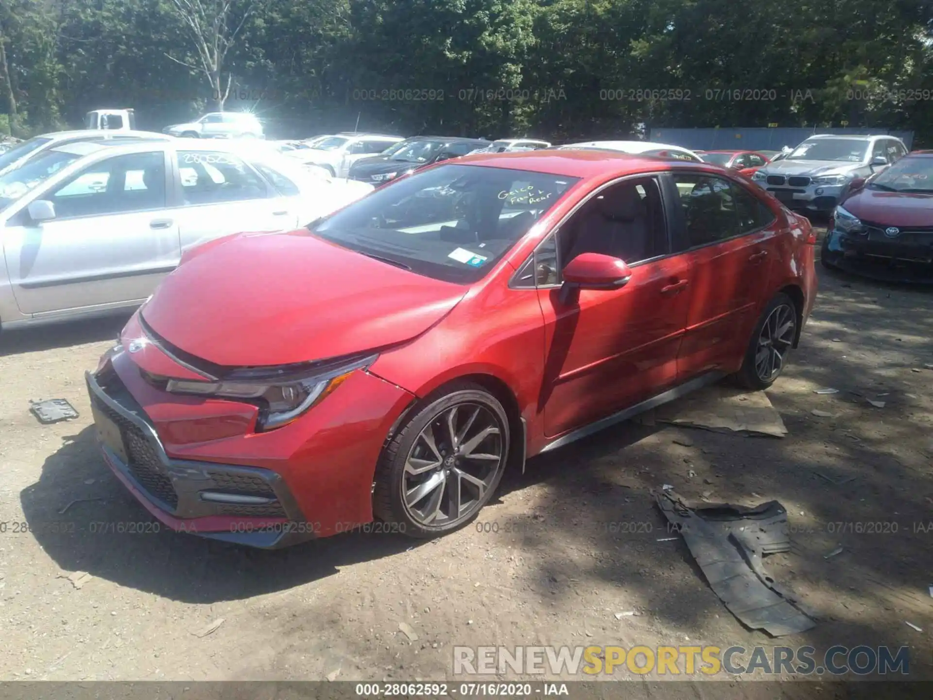 2 Photograph of a damaged car JTDS4RCEXLJ012065 TOYOTA COROLLA 2020