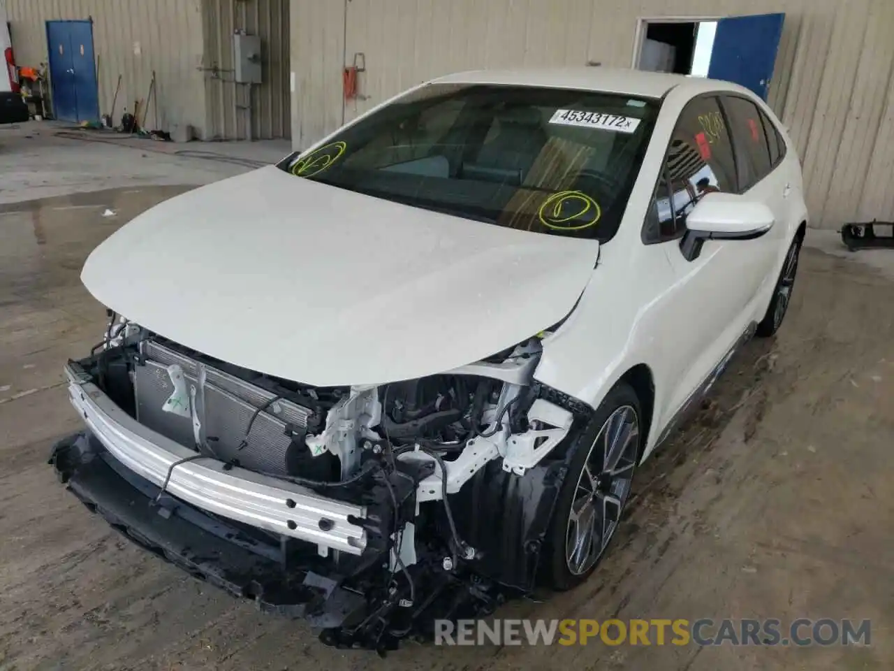 2 Photograph of a damaged car JTDS4RCEXLJ015354 TOYOTA COROLLA 2020