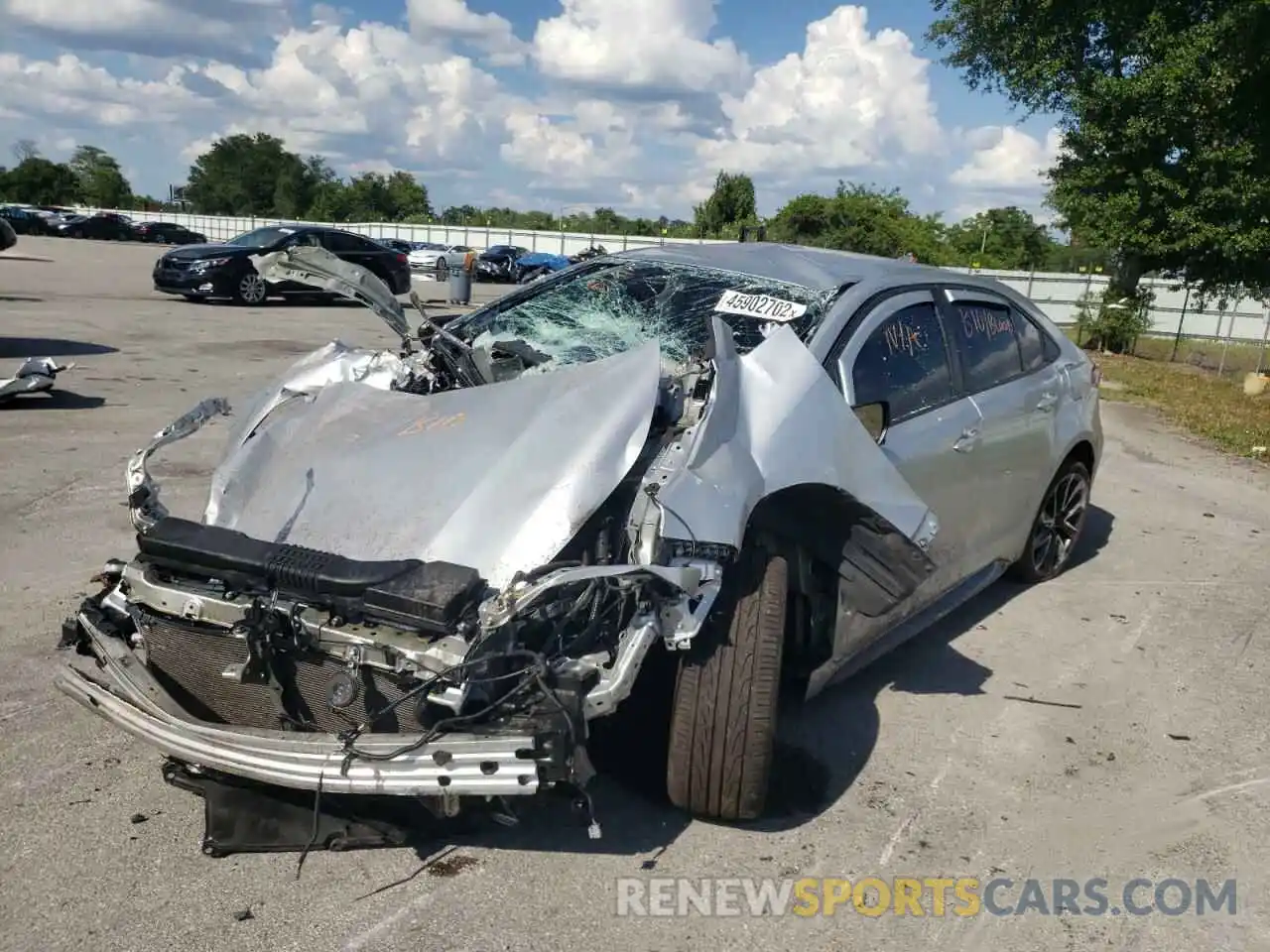 2 Photograph of a damaged car JTDS4RCEXLJ017198 TOYOTA COROLLA 2020