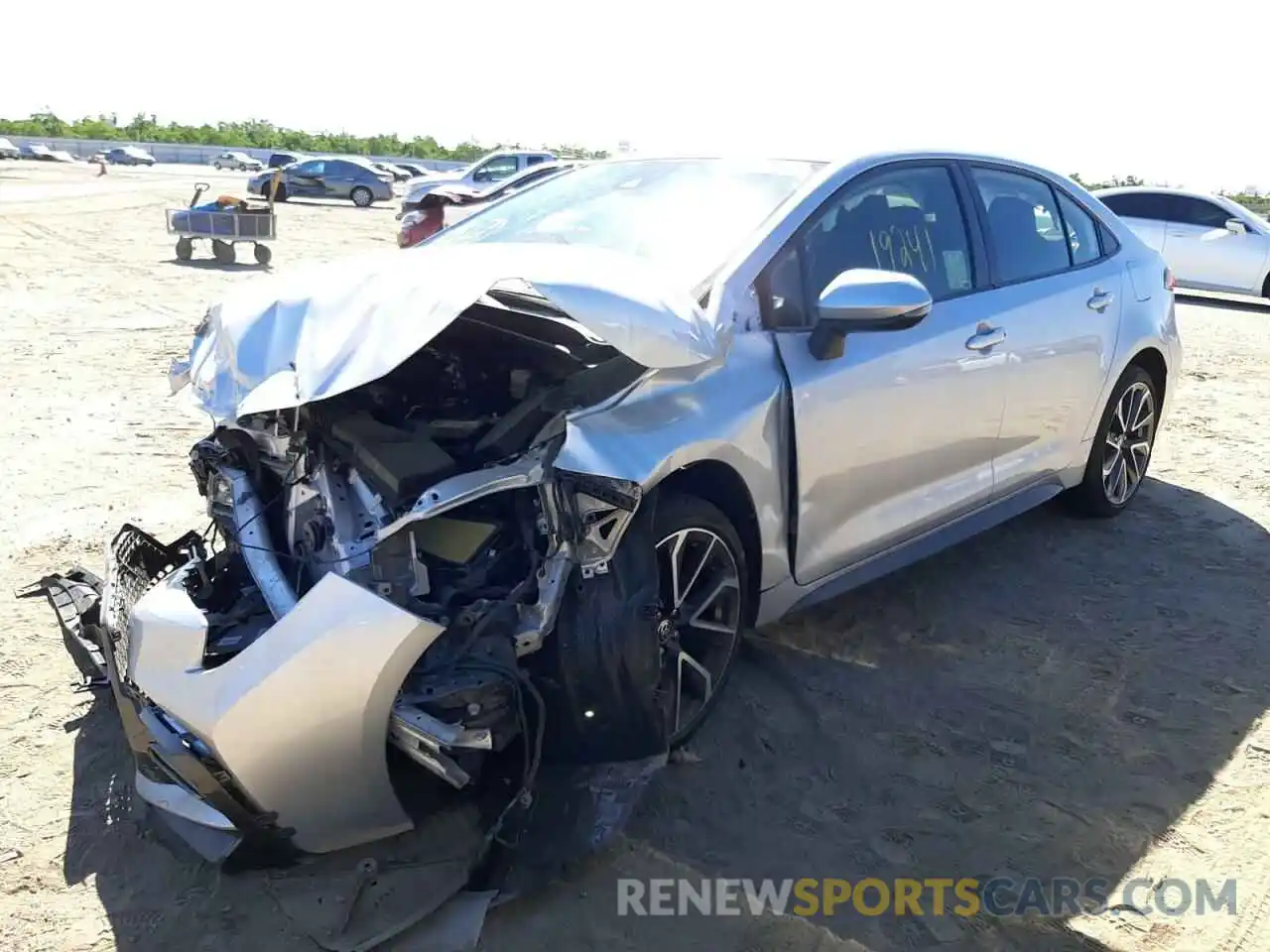 2 Photograph of a damaged car JTDS4RCEXLJ017542 TOYOTA COROLLA 2020