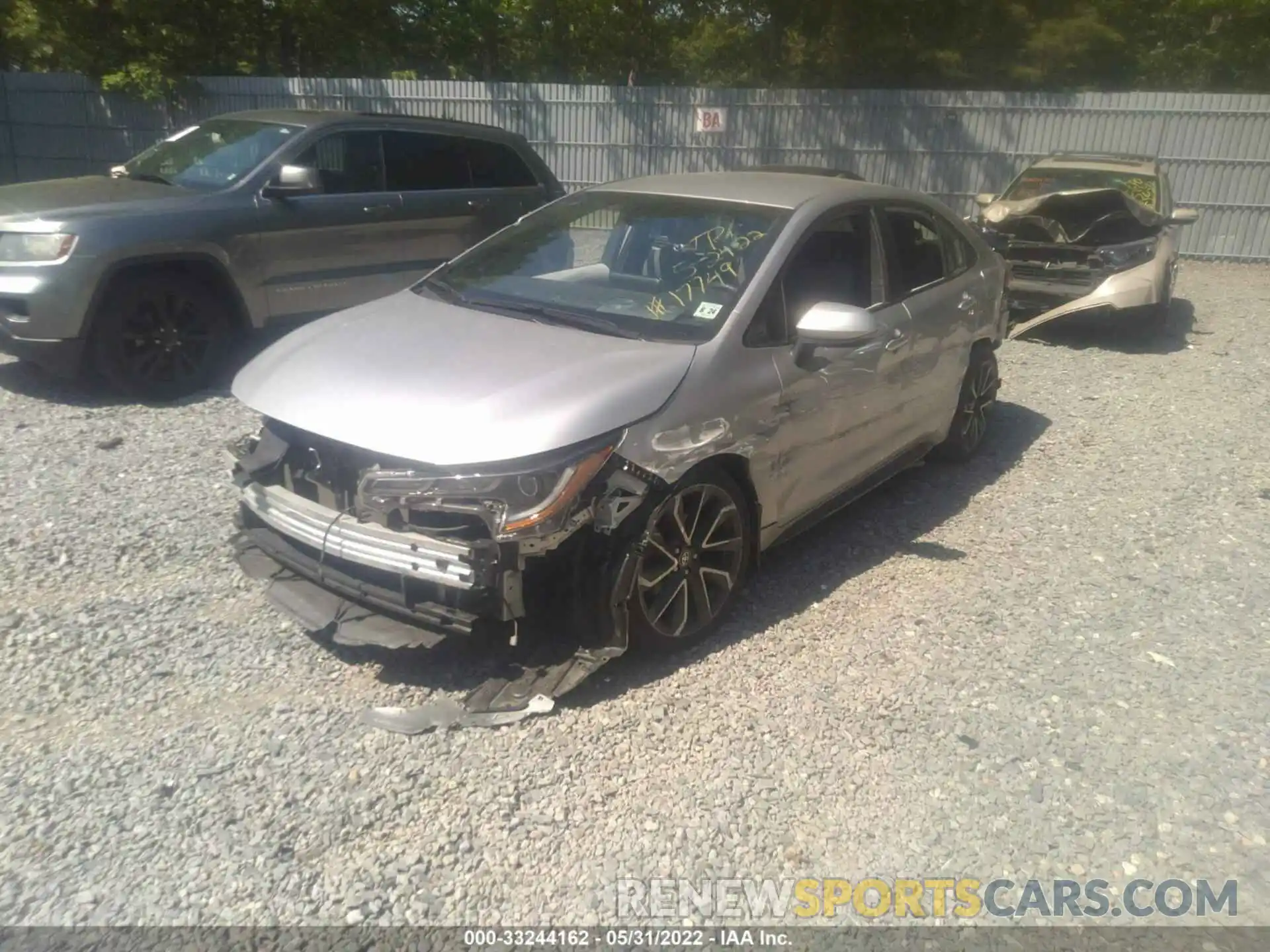 2 Photograph of a damaged car JTDS4RCEXLJ017749 TOYOTA COROLLA 2020