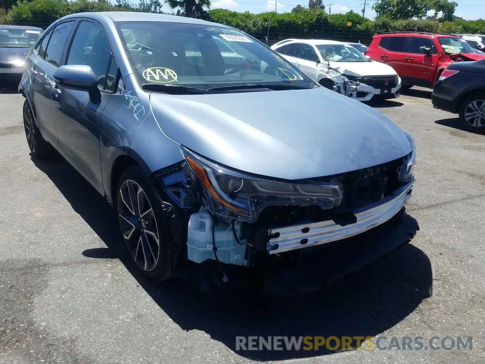 1 Photograph of a damaged car JTDS4RCEXLJ019307 TOYOTA COROLLA 2020