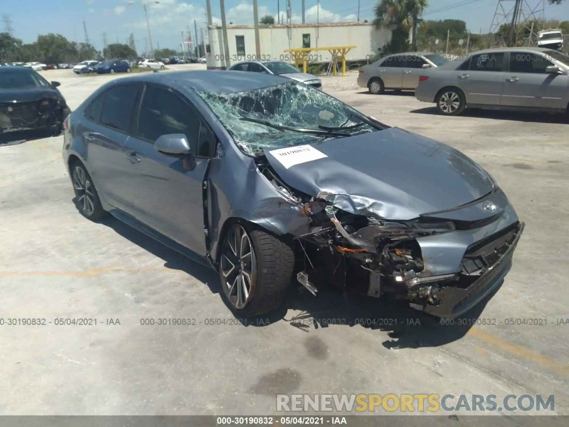 1 Photograph of a damaged car JTDS4RCEXLJ019887 TOYOTA COROLLA 2020