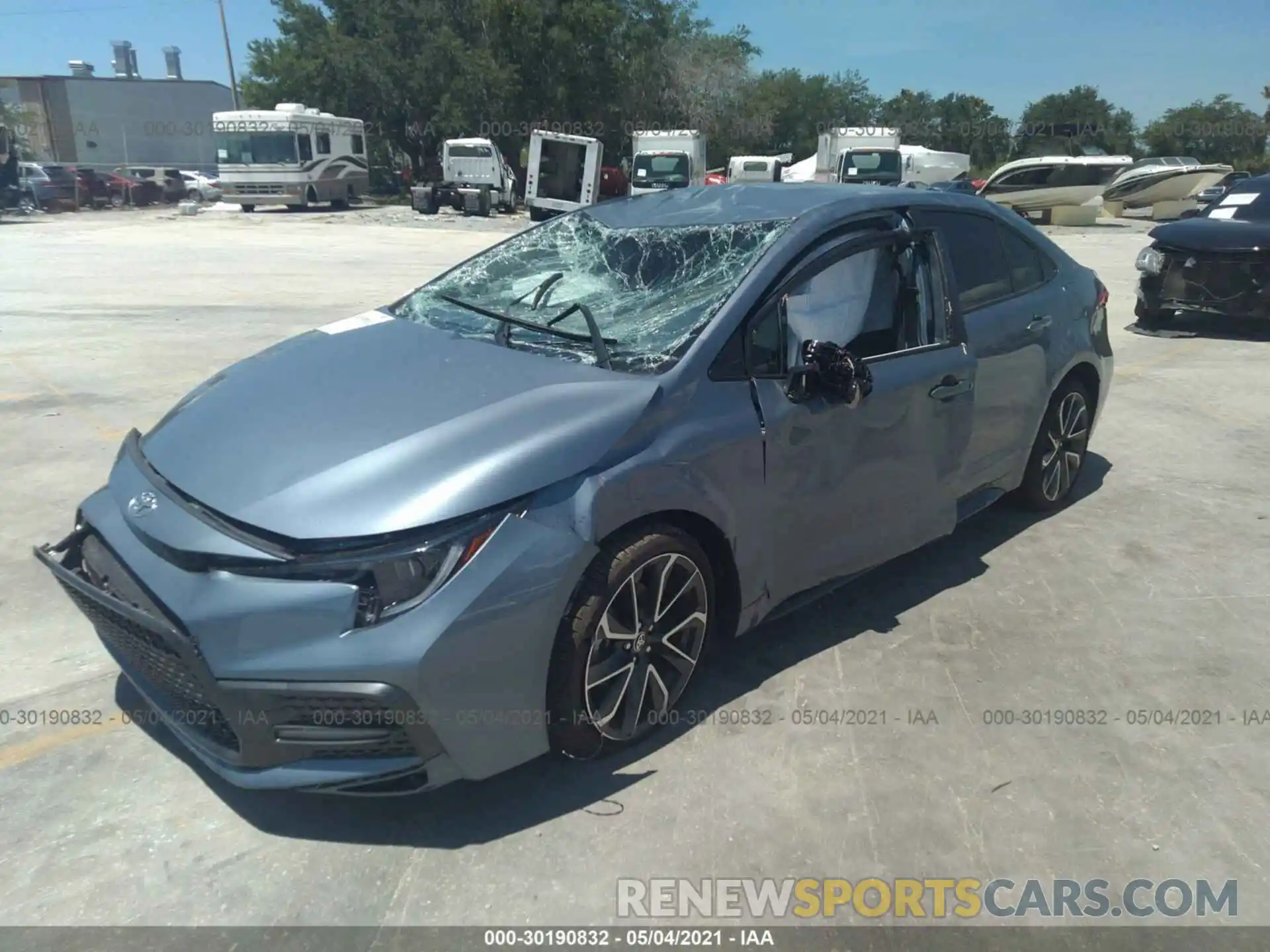 2 Photograph of a damaged car JTDS4RCEXLJ019887 TOYOTA COROLLA 2020