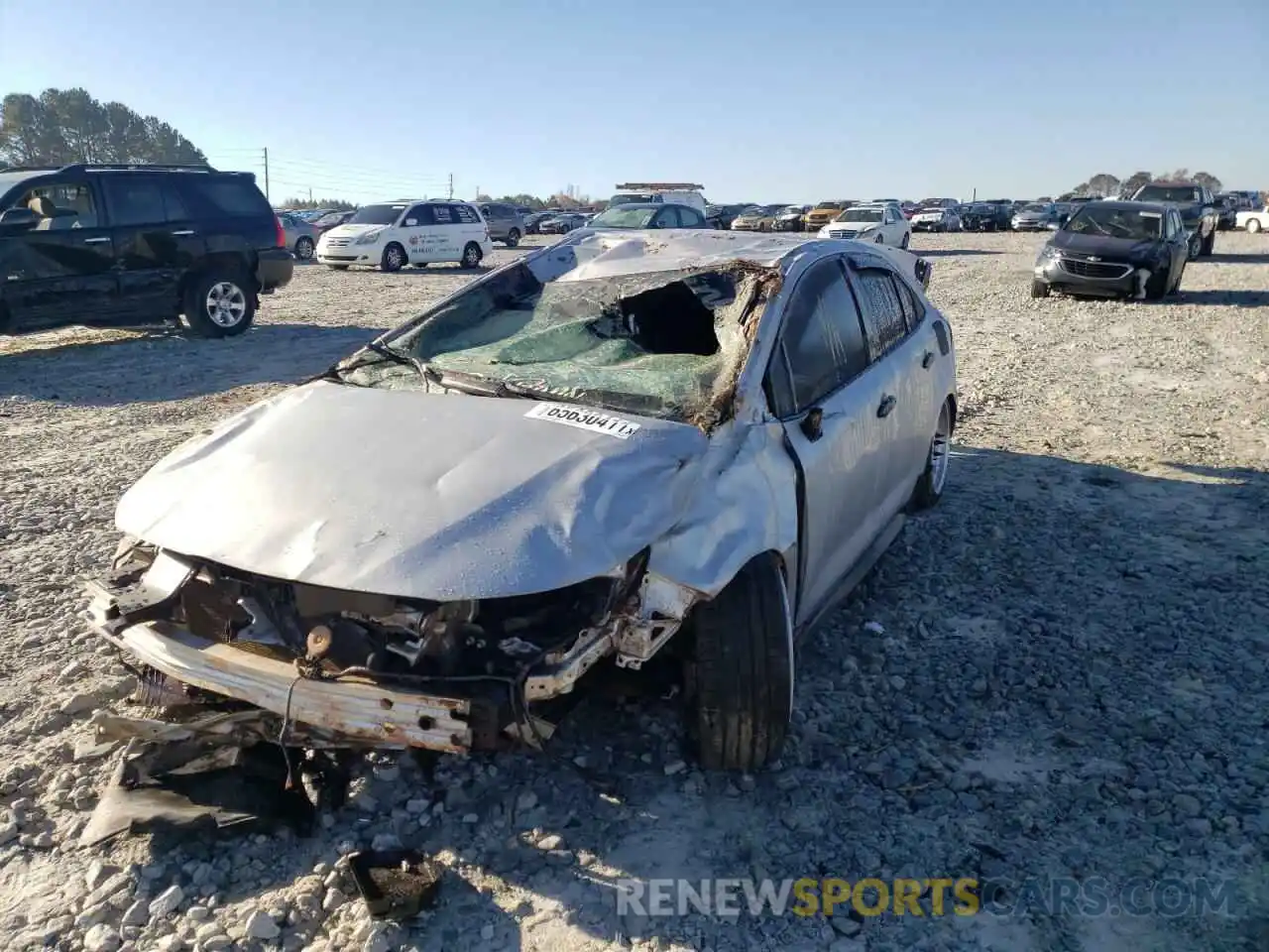 2 Photograph of a damaged car JTDS4RCEXLJ024197 TOYOTA COROLLA 2020